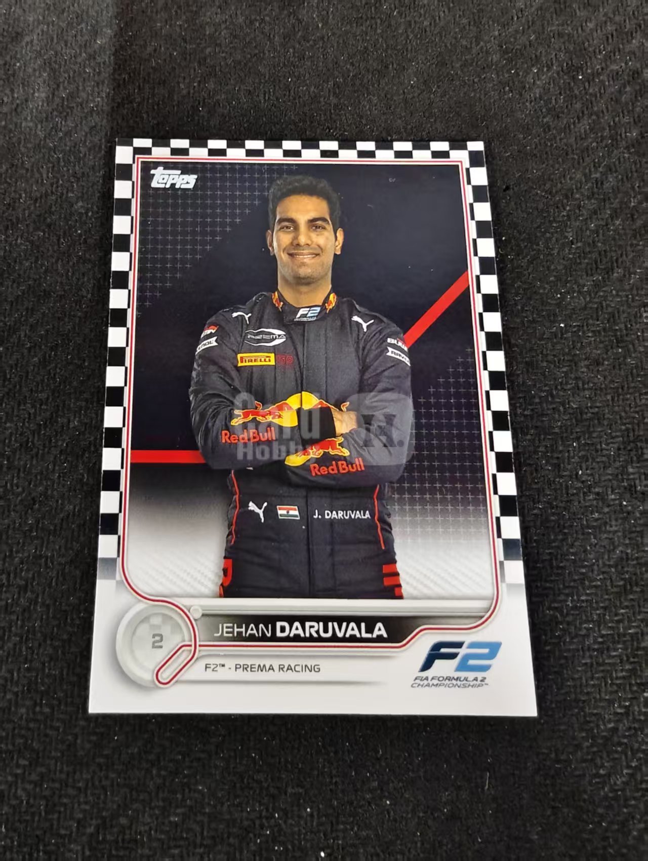 2022 Topps Chrome F1 Jehan Daruvala 杰汉 达鲁瓦拉 F2 黑白棋盘 划痕 边角瑕疵@78