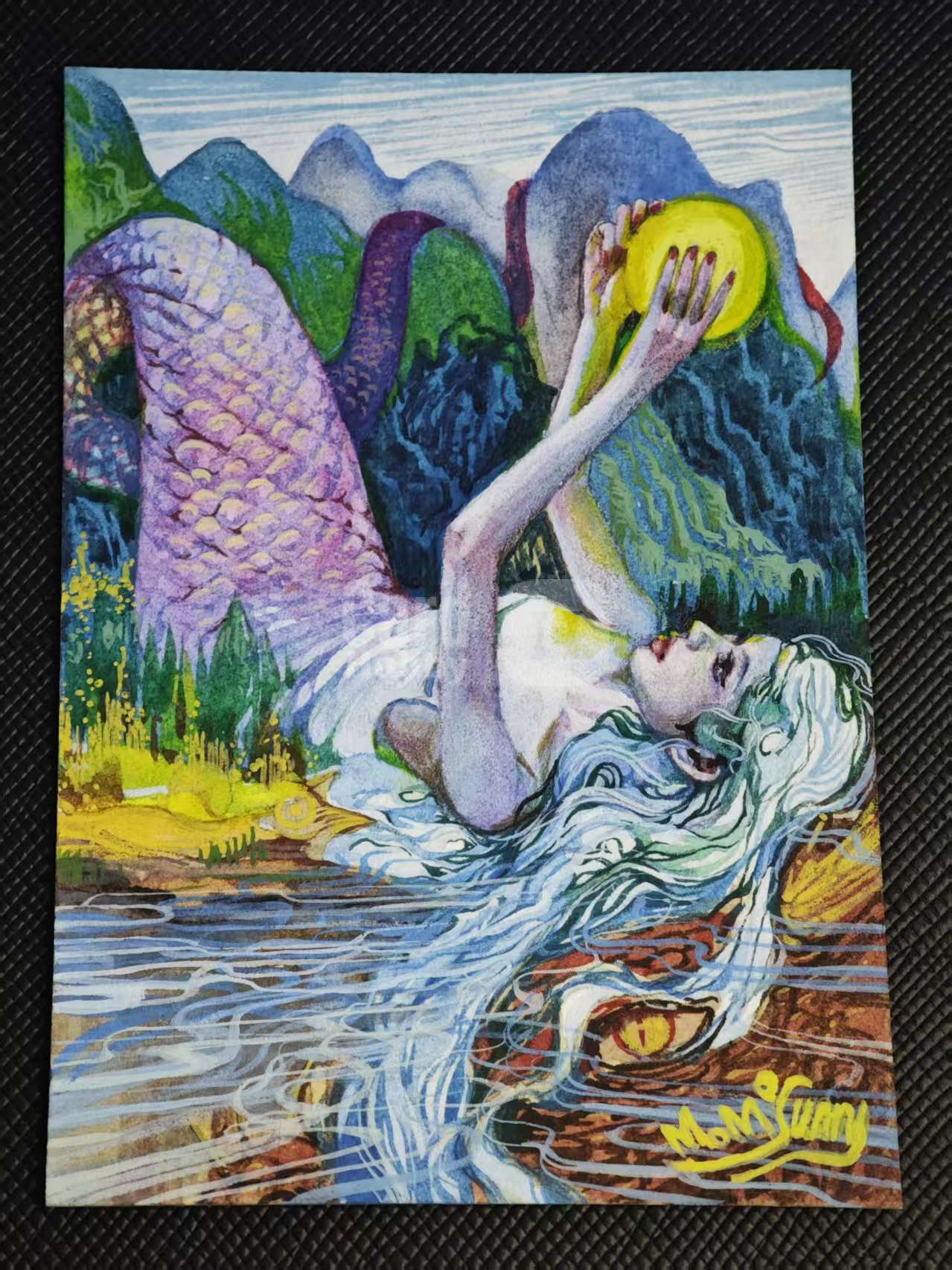 精品手绘 每一寸画师投入的光阴 都让手绘带着灵魂和生命 1 of 1 亲签 签字 卡签 手绘卡sketch card