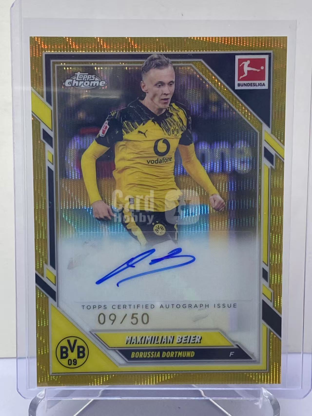 2026 Topps Chrome Maximilian Beier 德甲tc 多特蒙德 马克西米利安 拜尔 金波纹折 9/50编 签字 墨迹如图 收藏必备 不保卡品 9527