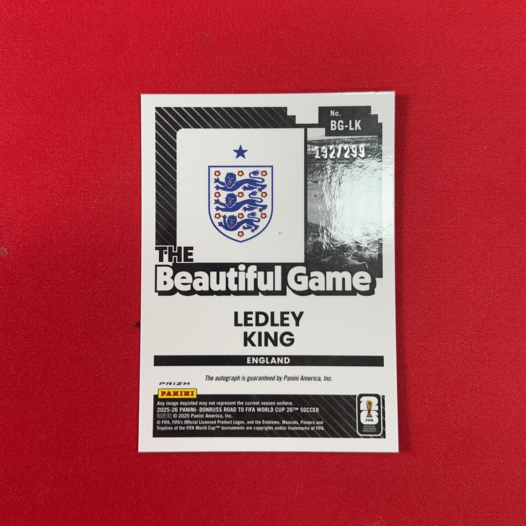 【四喜代拍】2025-26 Panini Donruss 世界杯 杜蕾斯 Ledley King 英格兰 莱德利 金 132/299编 签字 美丽比赛签 绿龙鱗折 卡品如图(polo)