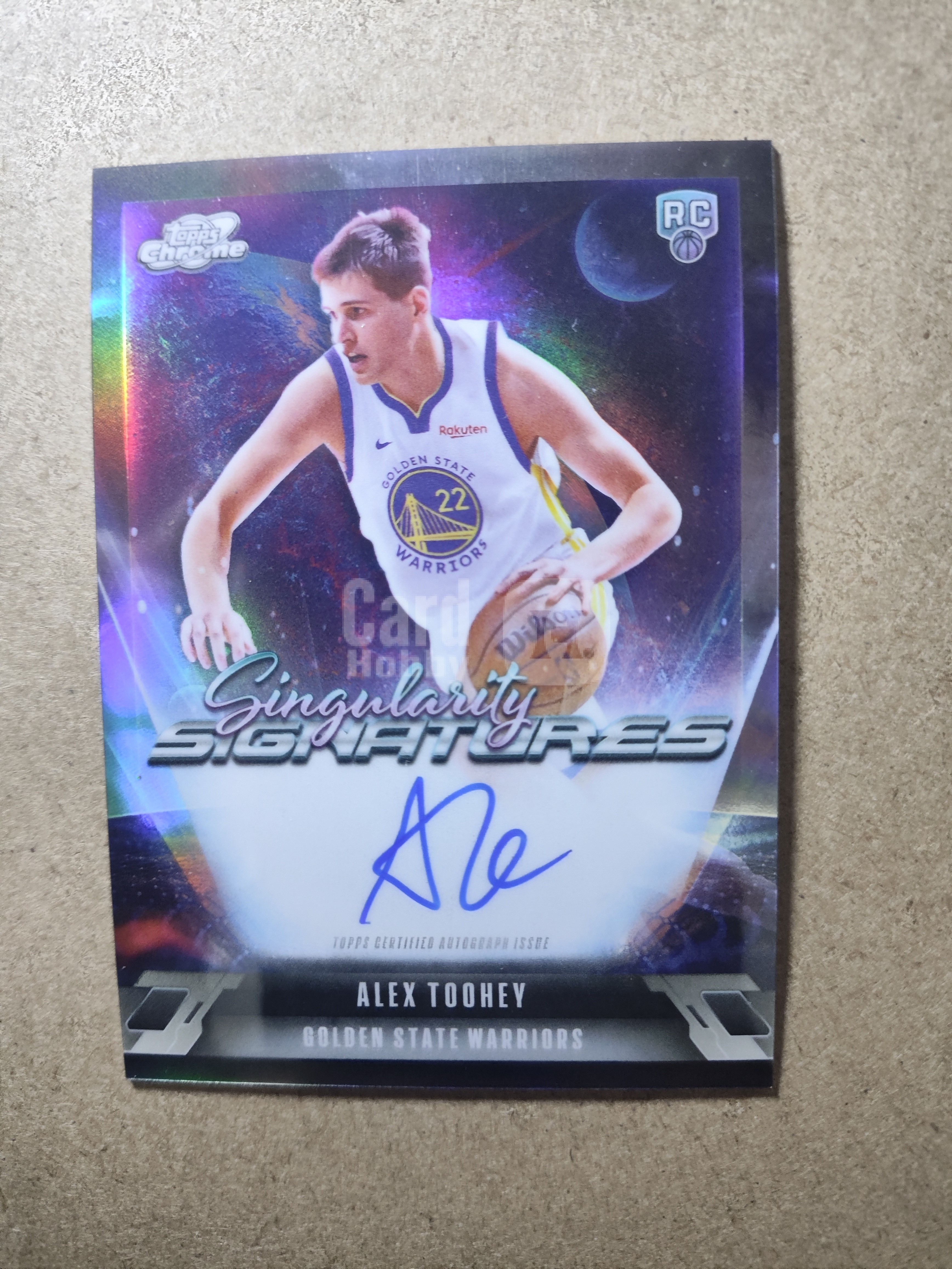 2026 Topps Chrome Cosmic Alex Toohey RC 宇宙系列 新秀 金州勇士 亚历克斯 图希 银折 卡签 签字 卡品如图 收藏必备 未来可期 库里巴特勒队友