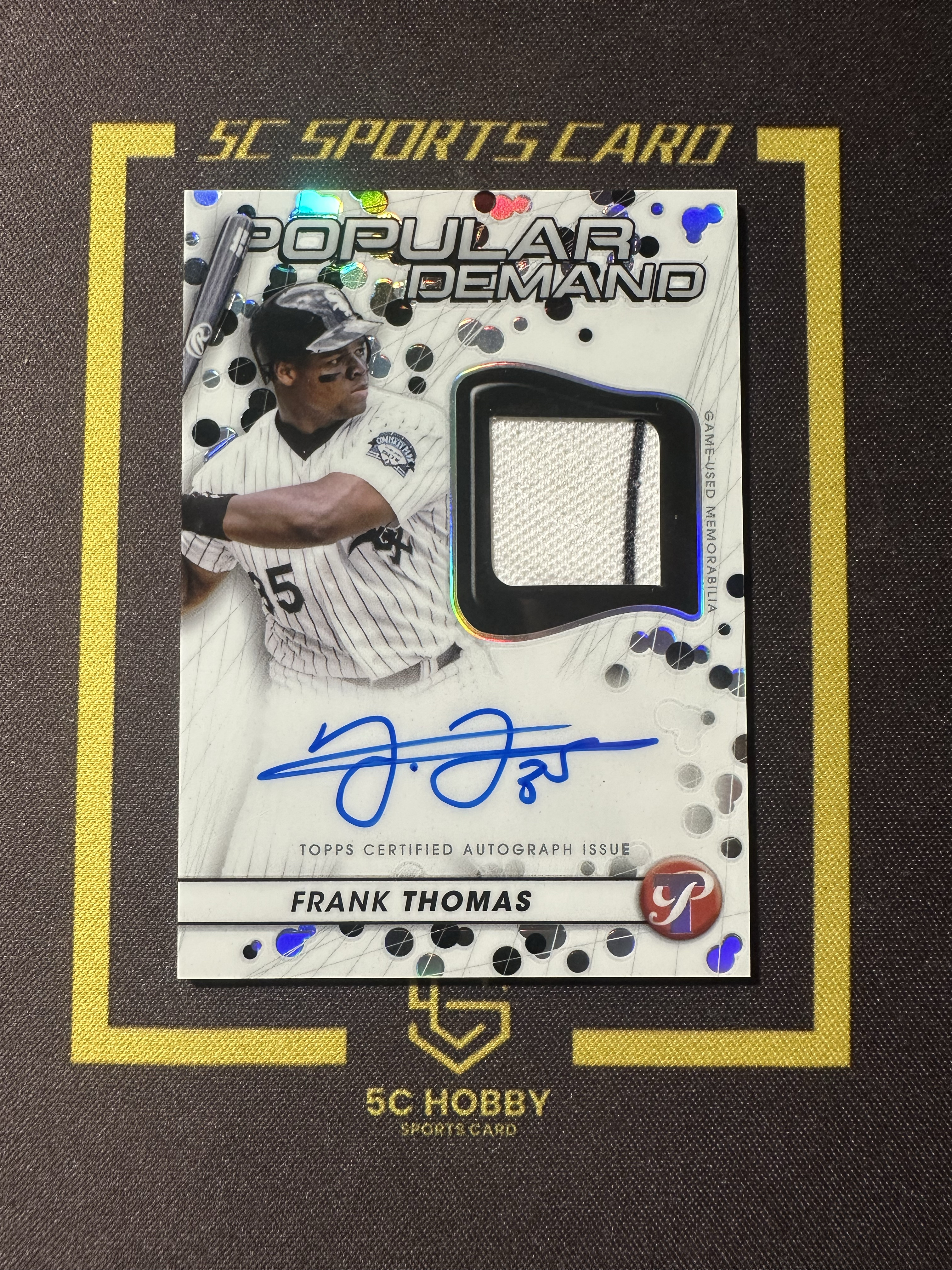 【主演出卡】 2023 topps Pristine 系列 白袜队 Frank Thomas球衣 卡签