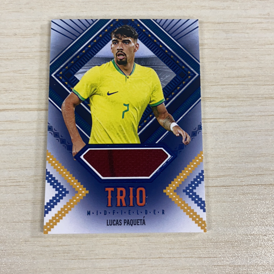 【小牛代拍】2025 Futera Brazil Lucas Paqueta Trio Memorabilia 3/10编 三重唱特卡 球衣物料 卢卡斯 帕奎塔 巴西 西汉姆联 福特拉(一哥)