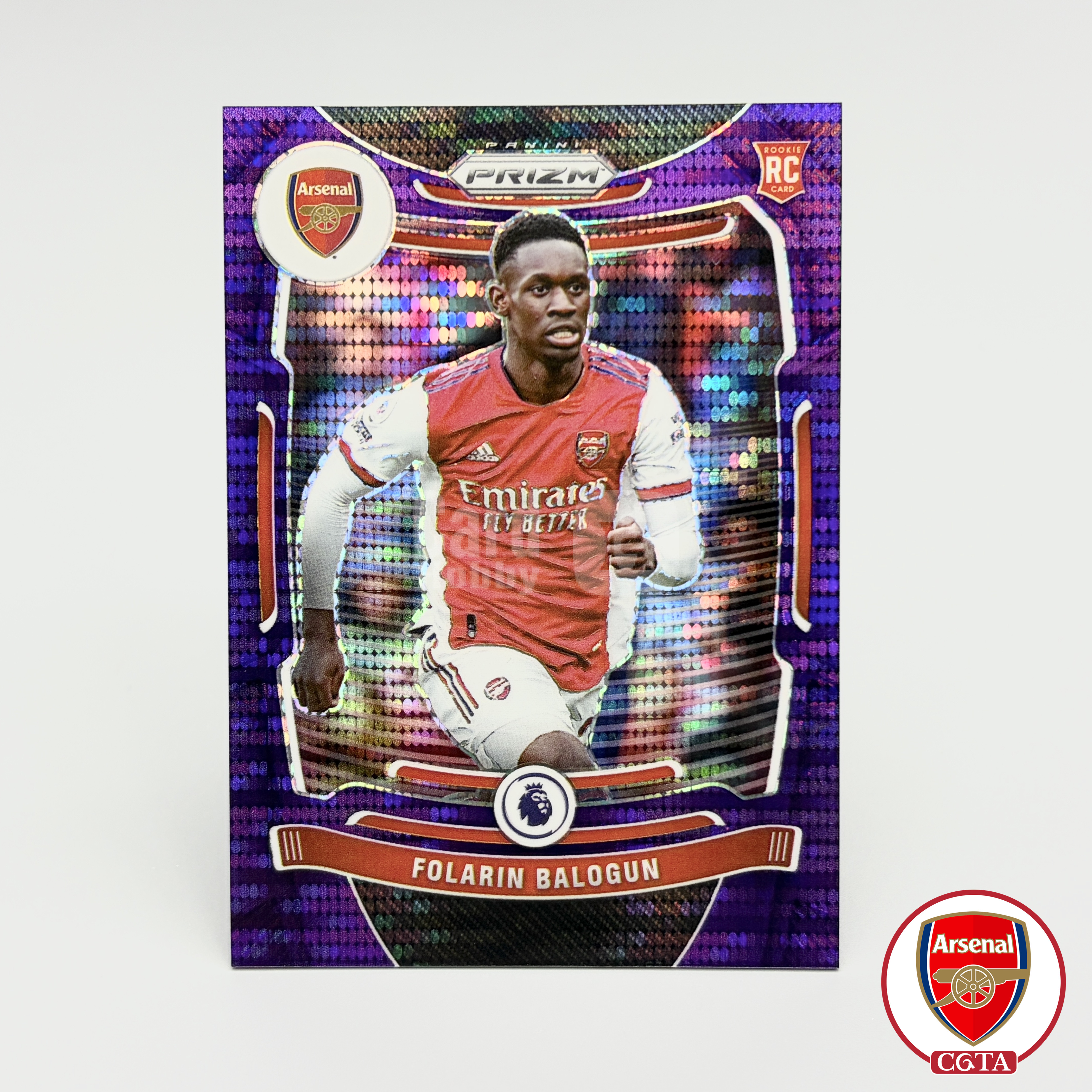【CGTA USMNT】2021-22 Panini Prizm Folarin Balogun 96/99 Purple Base #208 RC 英超 阿森纳 巴洛贡 新秀 紫脉冲折 细节如图 美国 越秀山2648291 #Atm#