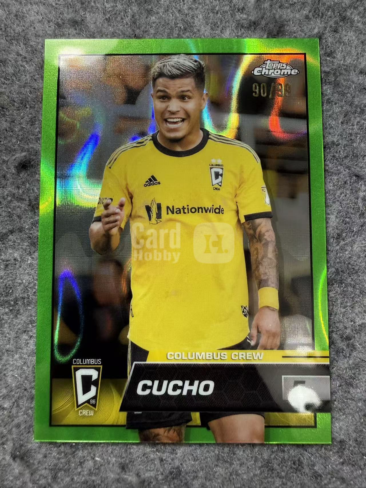 2023 Topps Chrome Cucho MLS 美职联TC 哥伦布机员 库乔 埃尔南德斯 绿折 99编 沃特福德 旧将 卡品如图