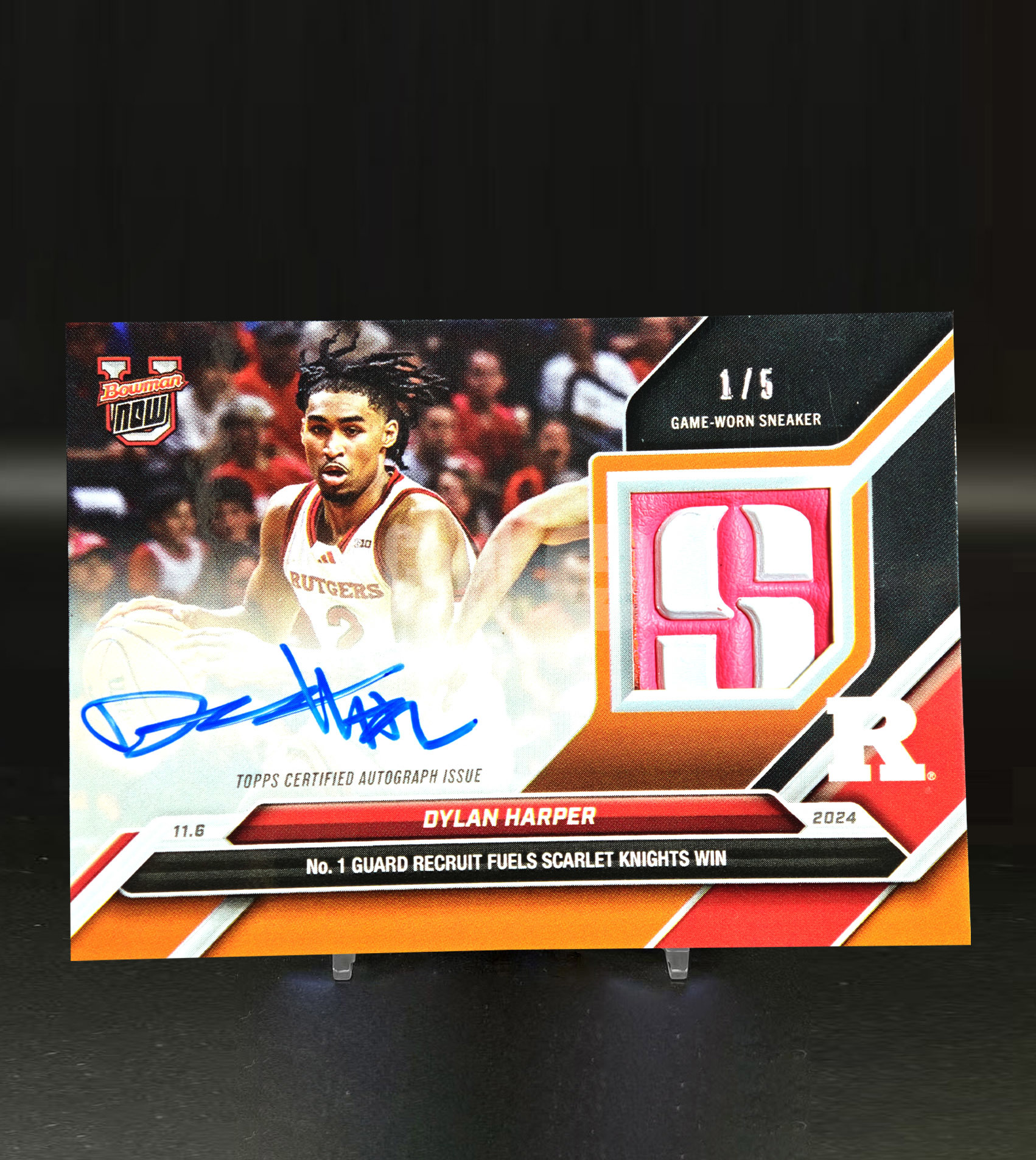 2024 Topps Bowman U Now 大学 Dylan Harper 迪伦 哈珀 1/5编 低编首编 签字 卡签 球鞋物料 比赛亲穿 大学生涯揭幕战 马刺榜眼 天赋后卫 瑕疵如图Hjw001