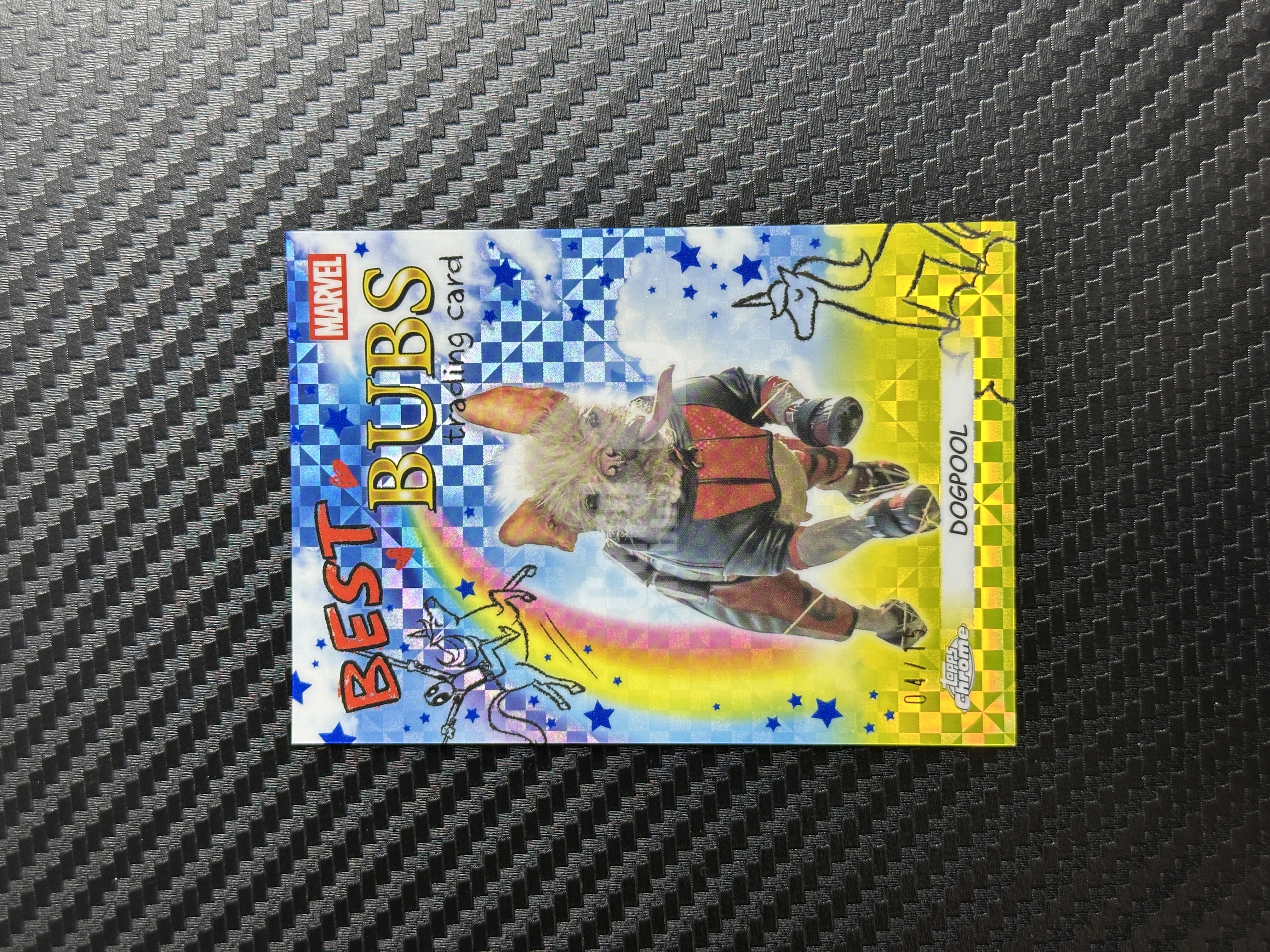 2025 Topps Chrome DOGPOOL 死侍 漫威tc 最佳搭档 Best Bubs 狗狗死侍 特卡 大比例 SSP 棋盘折 04 ...