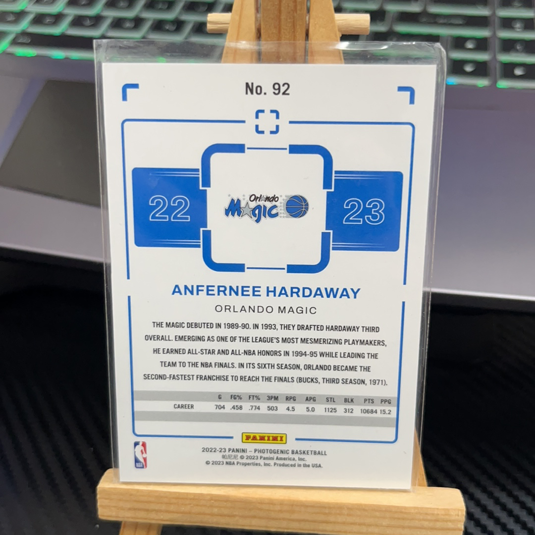 2022-23 Panini PaniniPhotoGenicNBA Anfernee Hardaway 安芬尼 哈达威 便士 魔术 上镜系列 卡品如图 瑕疵看图 凑图必备 值得收藏!