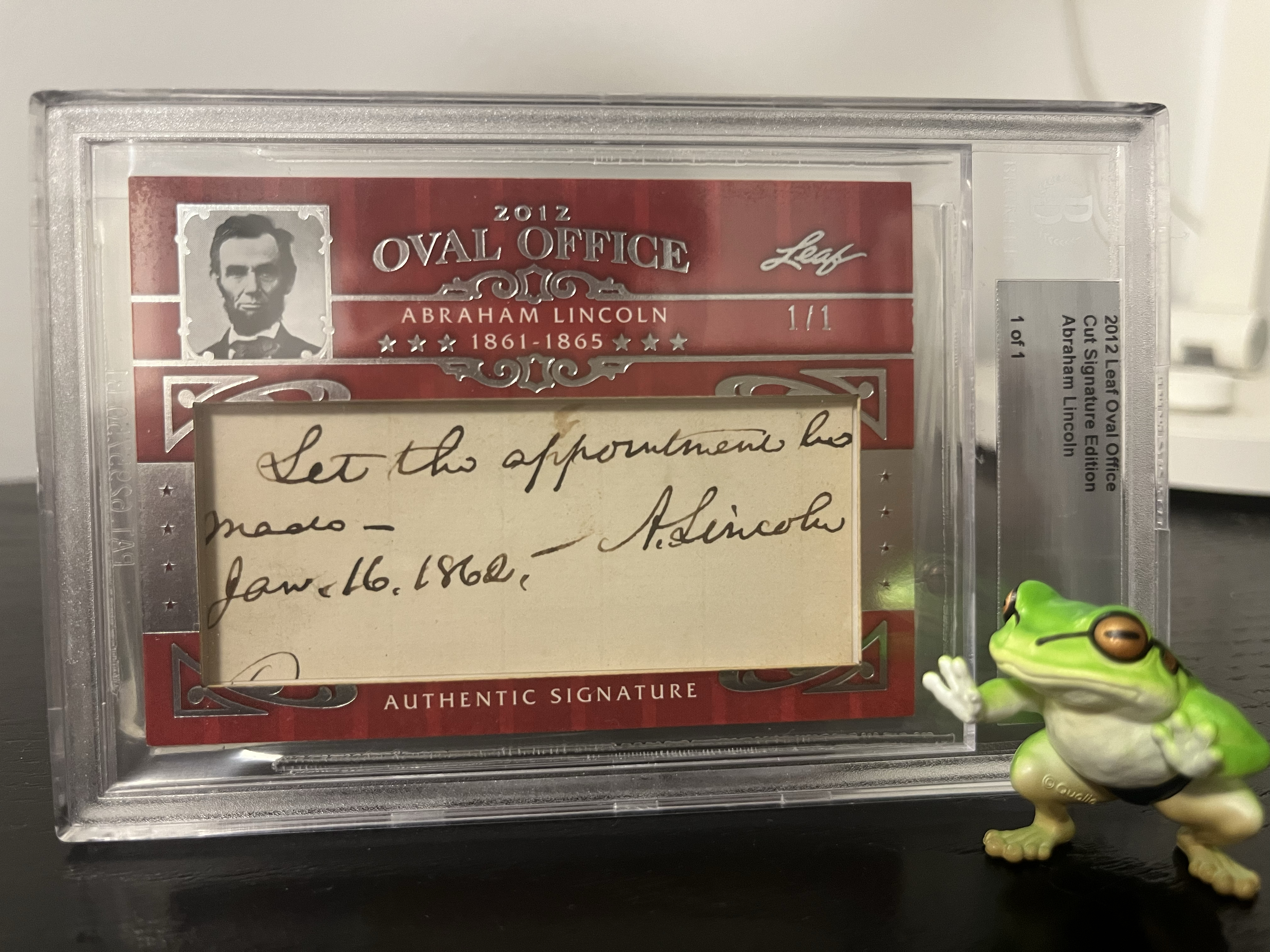 2012 Leaf Oval Office 林肯 美國總統 林肯 手跡