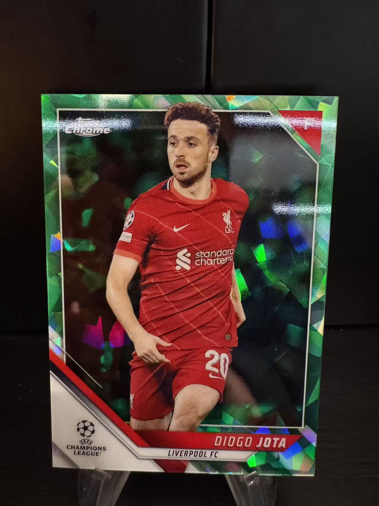 龖2022 Topps Chrome Diogo Jota 迪奥戈 若塔 利物浦 英超 欧冠 66/75编 绿碎冰折 收藏必备 卡品如图 MJ002l