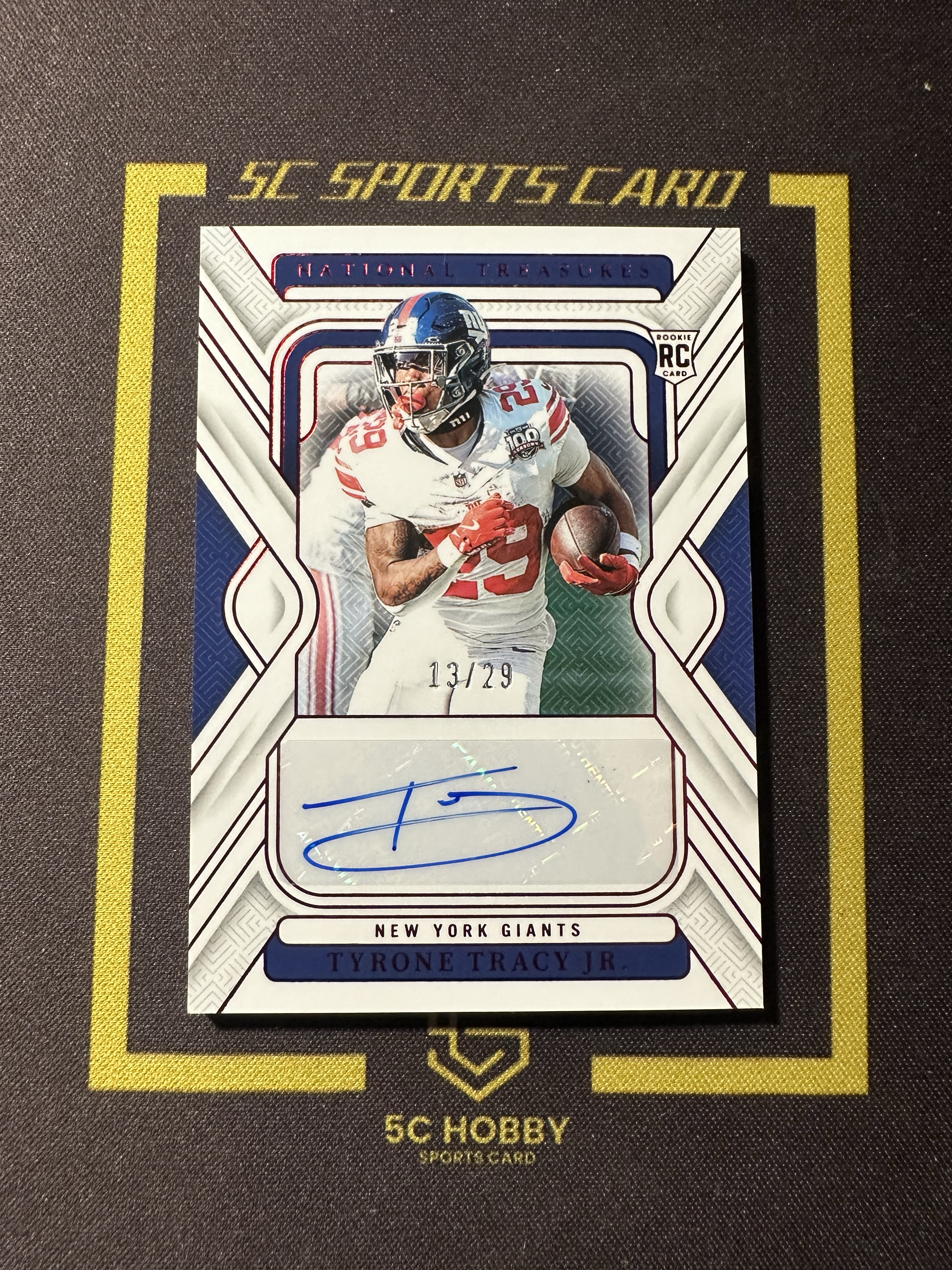 【主演出卡】 2024 panini 国宝 national treasures 橄榄球 巨人队 新秀 Tyrone Tracy jr 12/29 卡品如图 凑套必备