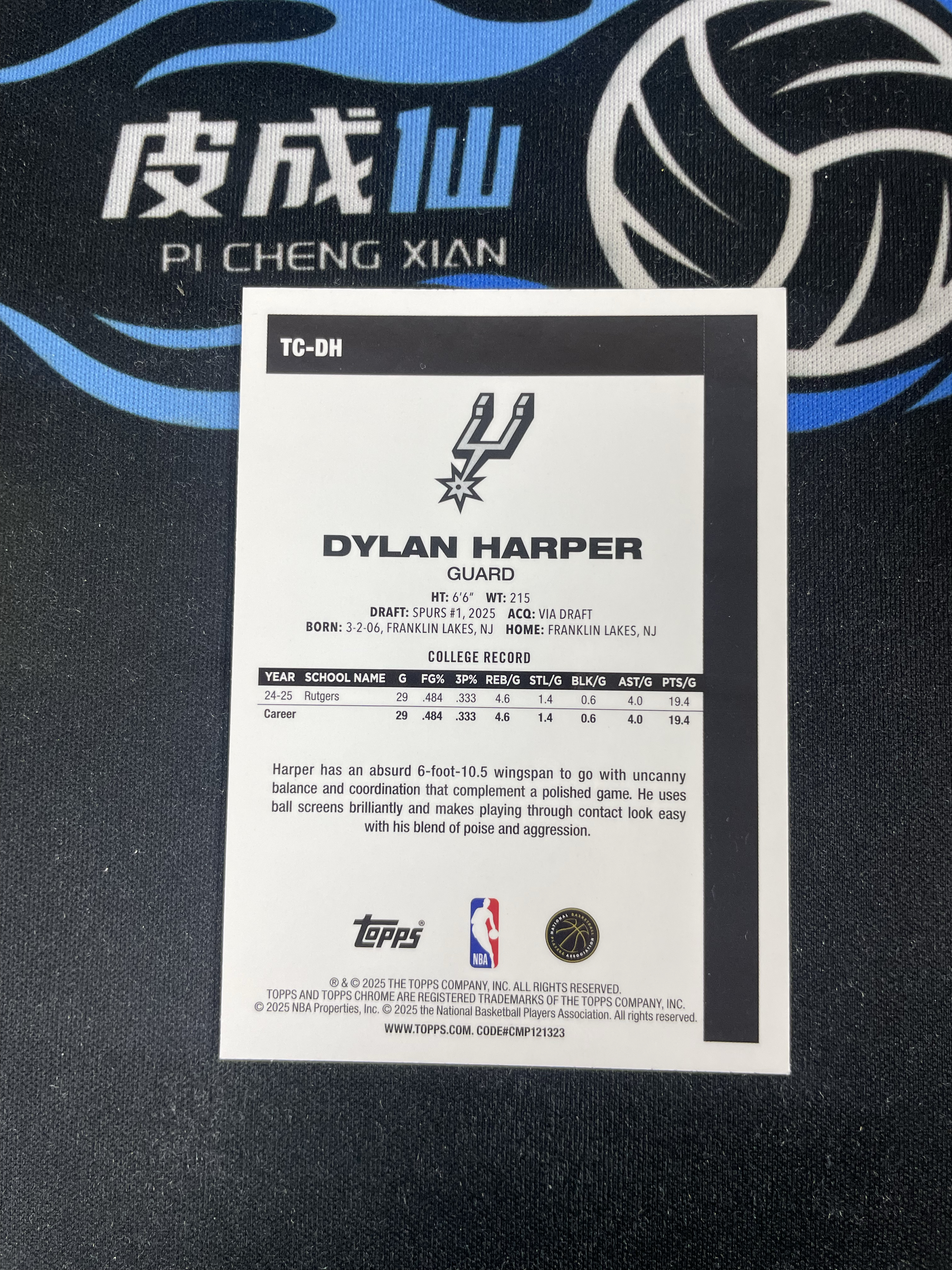 【皮成仙拍卖 统一手续费6%】 2025 TOPPS 马刺 DYLAN HARPER 迪伦哈珀 新秀 RC MOJO折 1980-2025th 45周年 复古【只发顺丰】kirbybest26