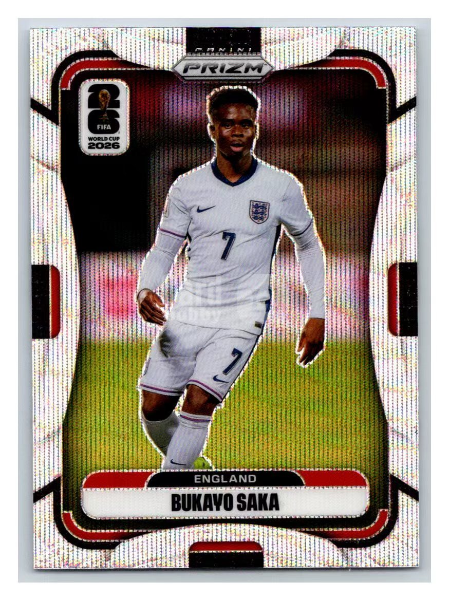 2026 Panini Prizm World Cup Bukayo Saka 美加墨 世界杯 英格兰 布卡约・萨卡  银波纹折 卡品如图