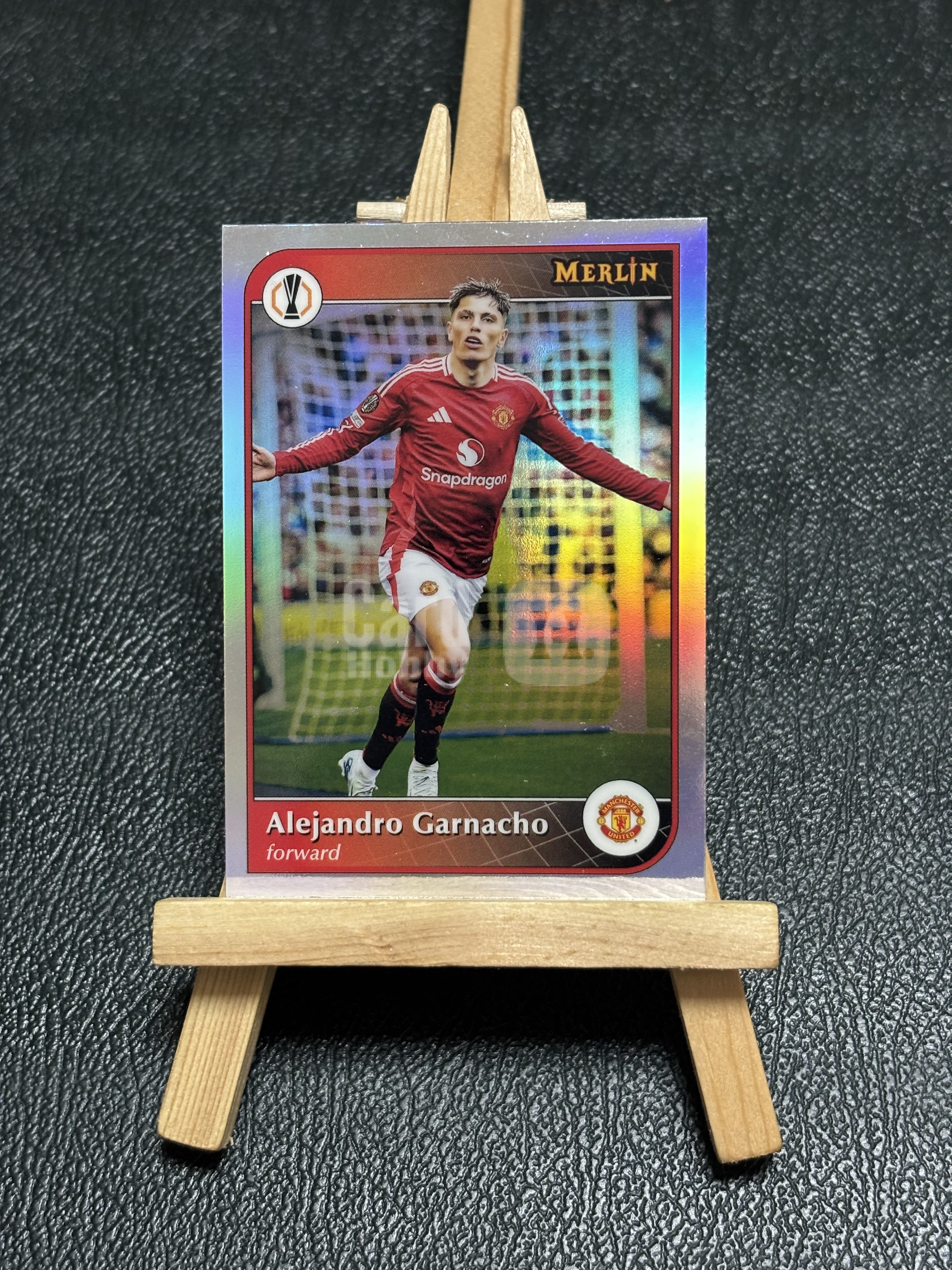 2025 Topps Merlin chrome Alejandro Garnacho 加纳乔 曼联 阿根廷 切尔西 梅林 欧冠 银折 实卡精美 收藏必备 卡品如图 七七代卖 XO6