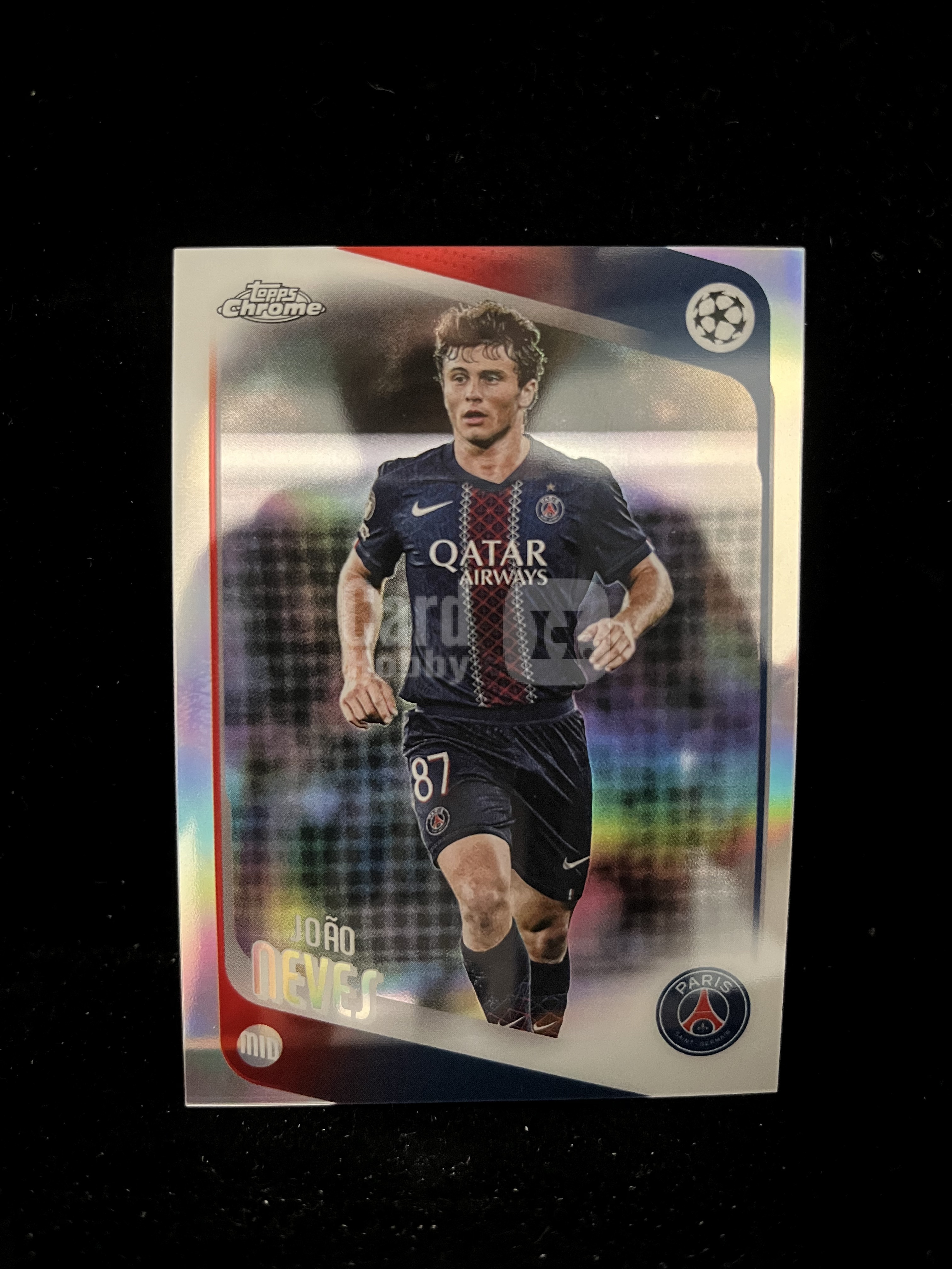 免费代拍 2025 Topps Chrome 欧冠 若昂·内维斯 João Neves 折射 卡品如图#E070