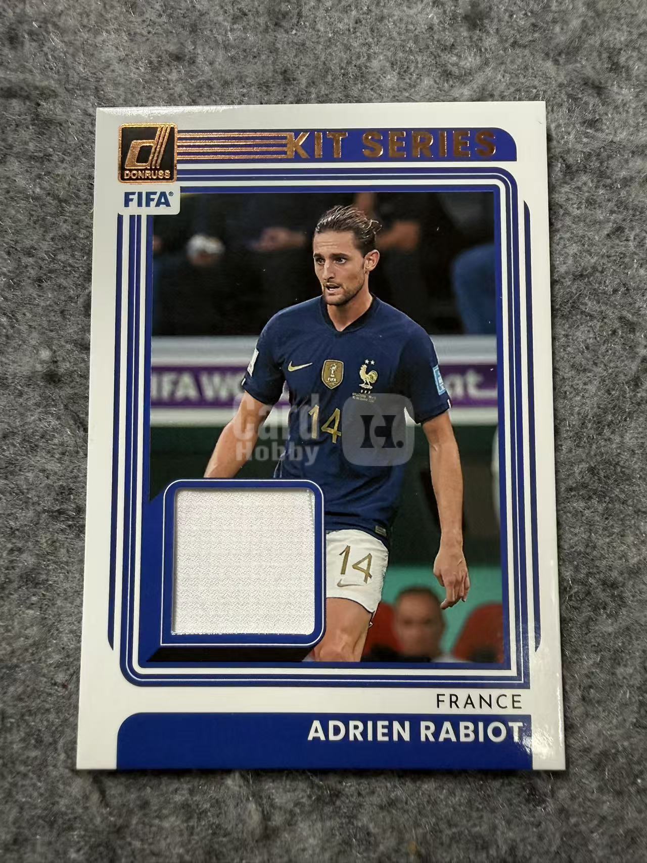2022-23 Panini Donruss Adrien Rabiot 阿德里安 拉比奥 Kit Series 物料 法国 尤文图斯 世界杯亚军 卡品如图 收藏必备 签字