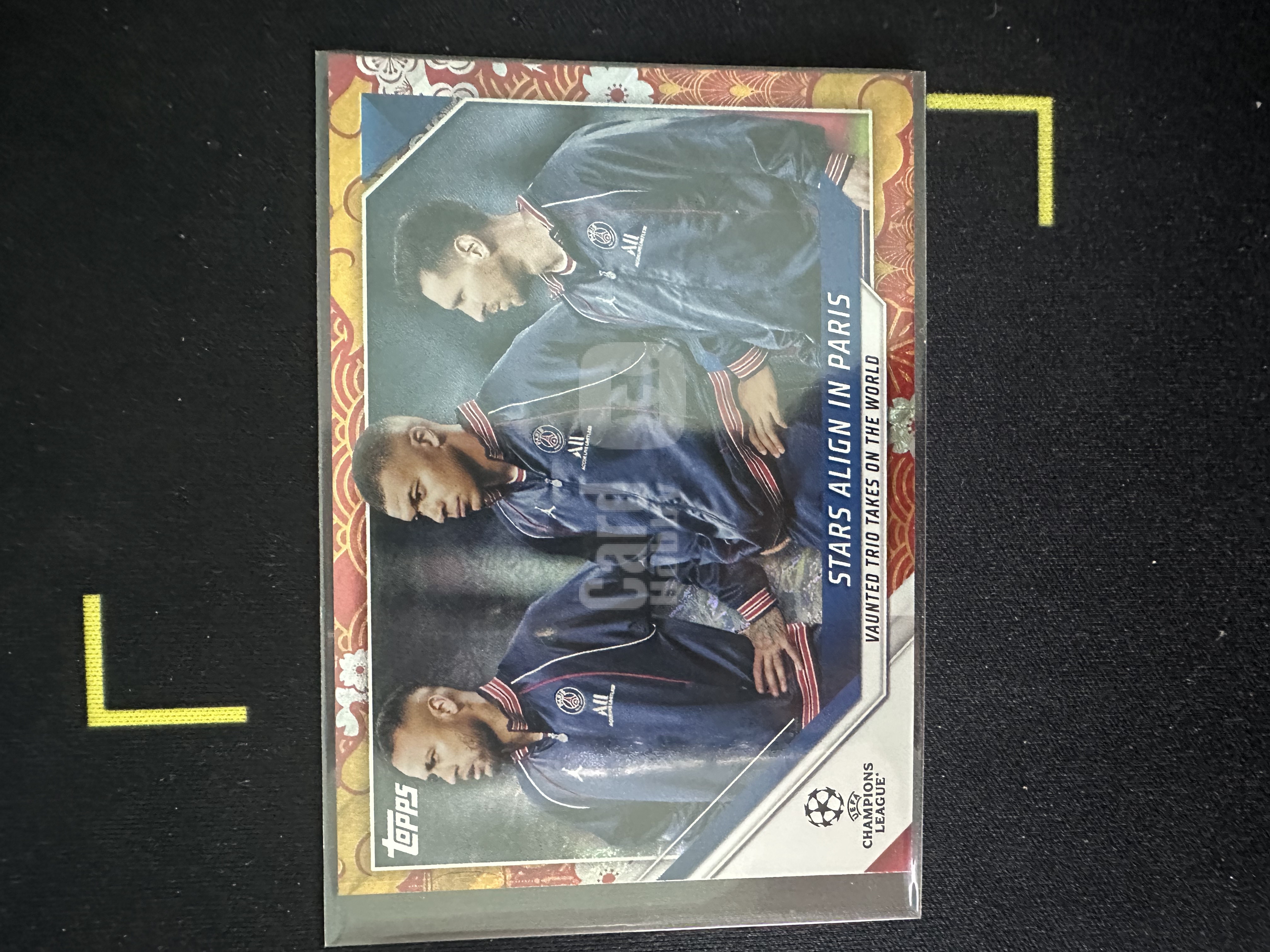 2022 Topps UEFA Champions League Kylian Mbappe 欧冠系列 姆巴佩,梅西,内马尔 三人特卡 巴黎圣日耳曼 折射稀有祥云卡 011/125编