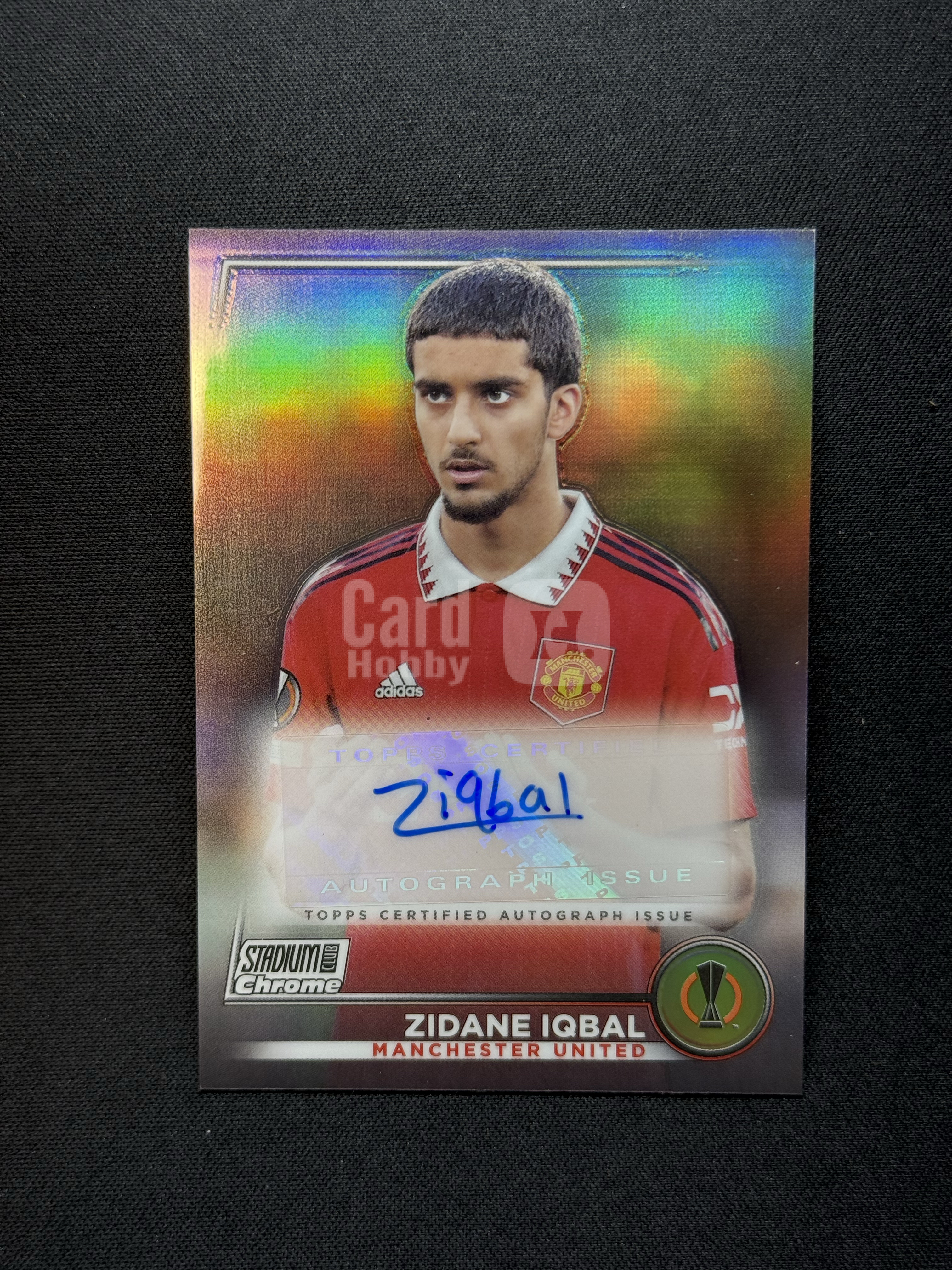 2022-23 Topps Stadium Club Chrome Zidane Iqbal 【小贝代拍】欧冠 竞技场 曼联 齐达内 伊克巴尔 银折 签字 瑕疵如图 拍前看描述 H MFC