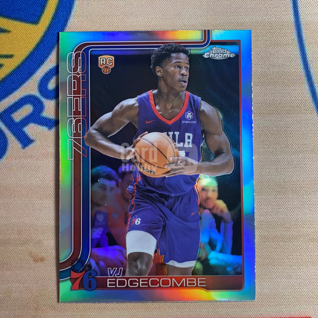 2025-26 Topps Chrome VJ Edgecombe 费城76人 VJ 埃奇库姆 正RC 新秀 银折 #3卡品如图 凑套必备