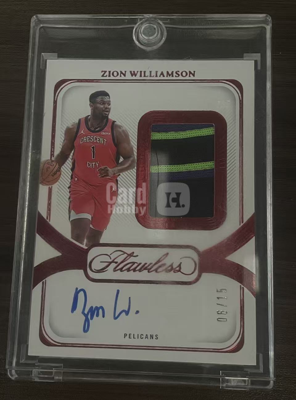 2023-24 Panini Flawless Zion Williamson 锡安·威廉姆斯 威廉姆森 鹈鹕 胖虎 手提 15编 红评选 patch 球衣 物料 签字 卡签 值得收藏(猴子卡社)