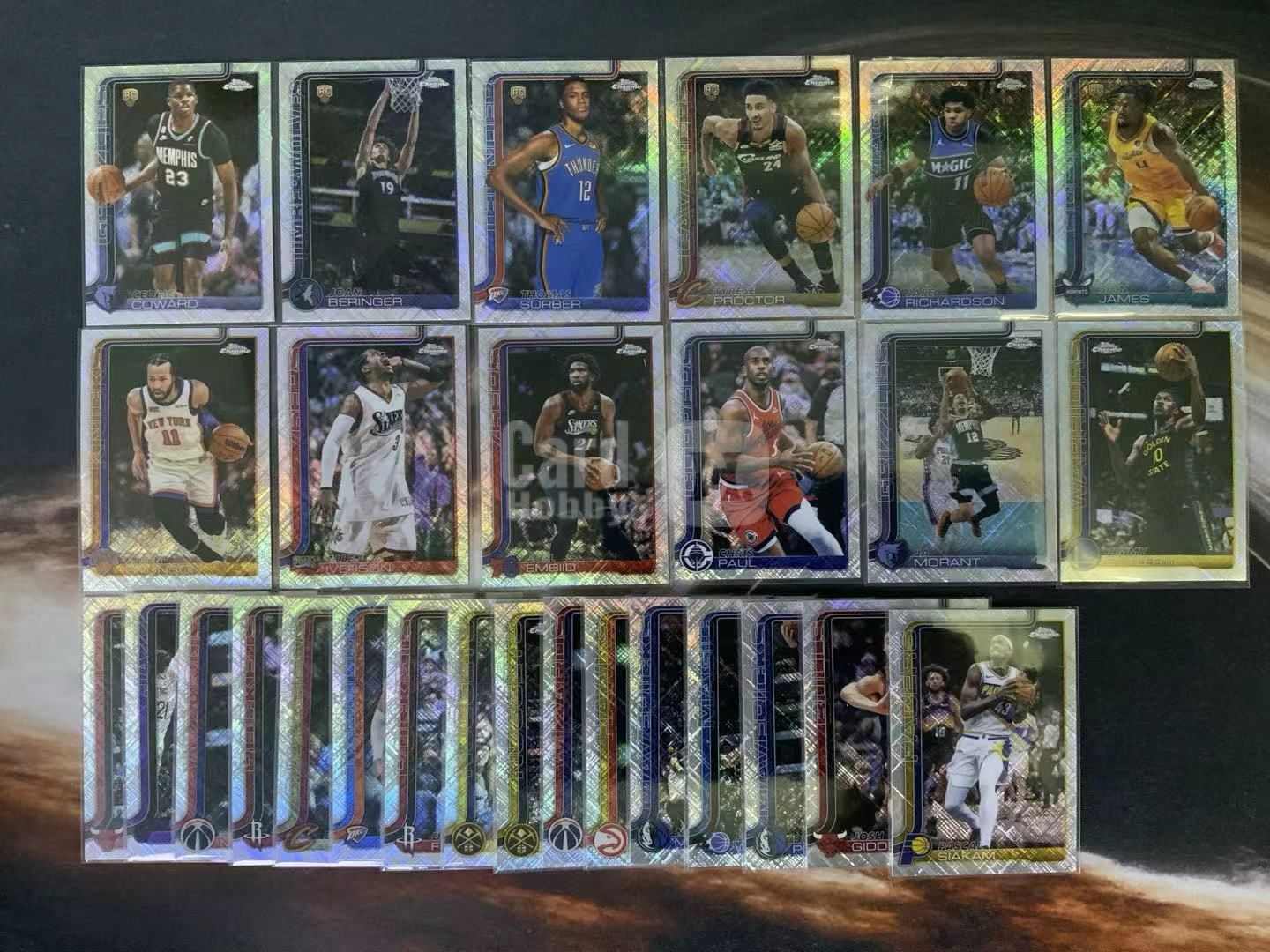 2025-26 Topps Chrome Cedric Coward RC tc update 考沃德 托马斯 索博 艾弗森 布伦森 等 天窗折 天光折 卡品如图 可乐