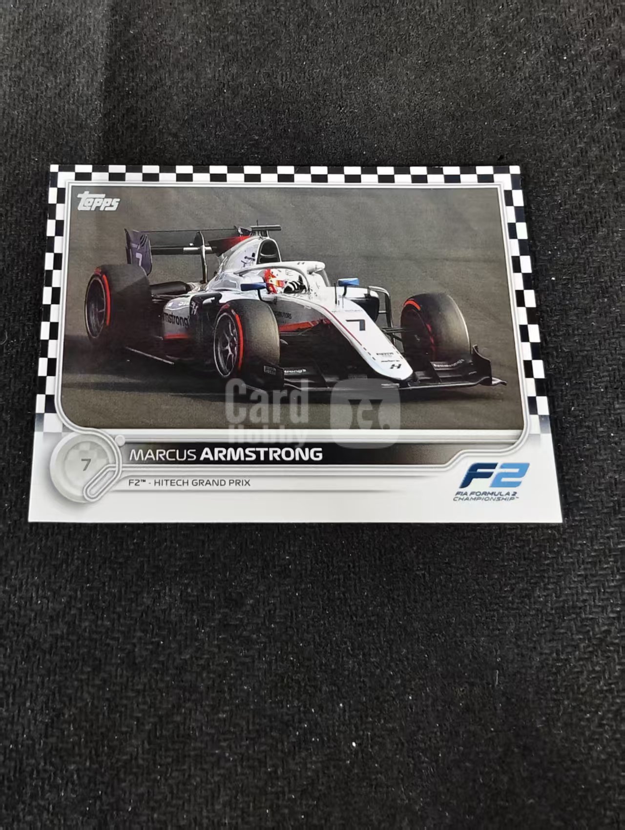 2022 Topps Chrome F1 Marcus Armstrong 马库斯 阿姆斯特朗 F2 黑白棋盘 划痕 边角瑕疵@135