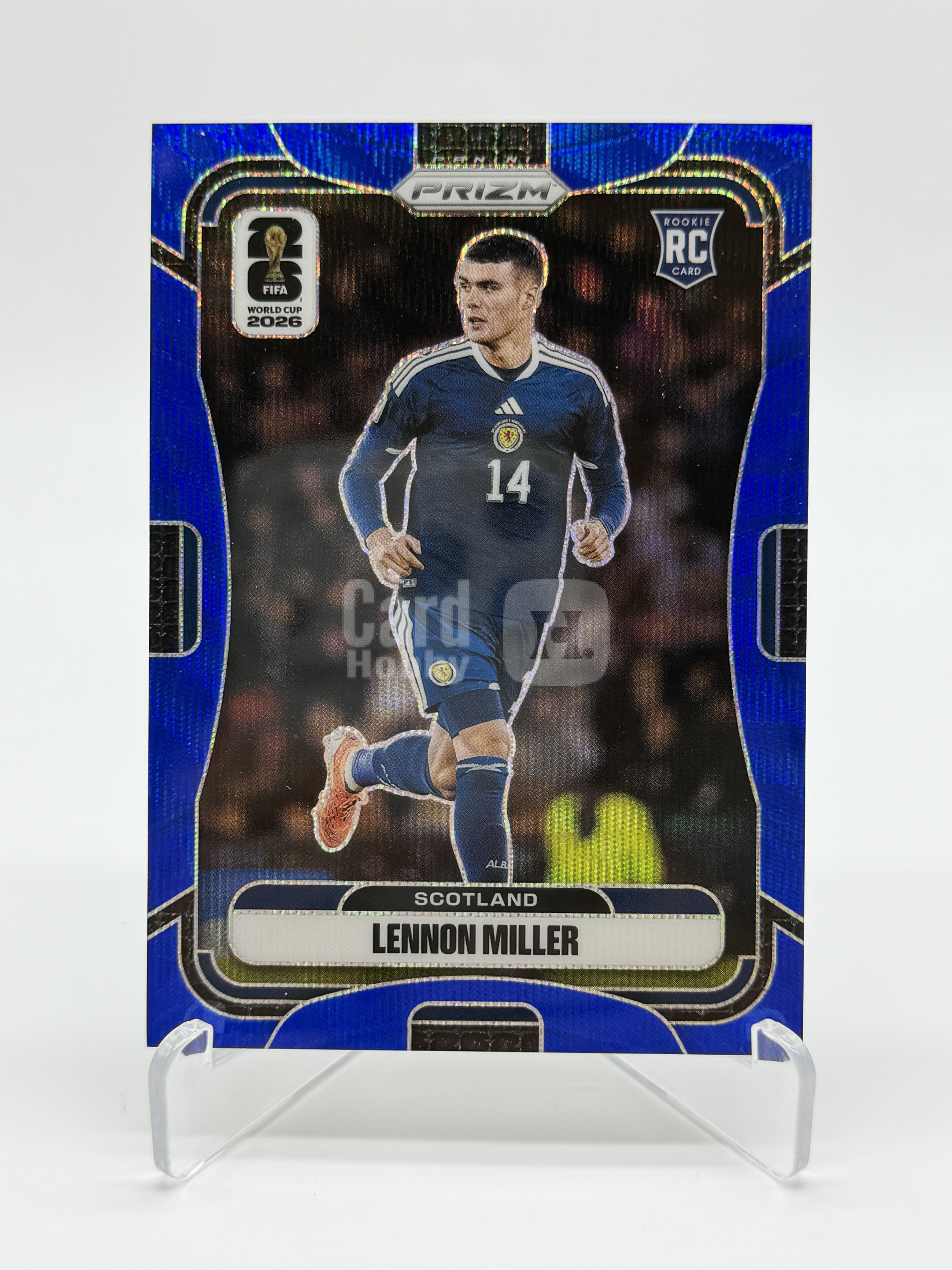 2026 Panini Prizm FIFA World Cup lennon miller RC【Simple】世界杯pz 伦农 米勒 苏格兰 新秀 30/55编 蓝 波纹折 折射