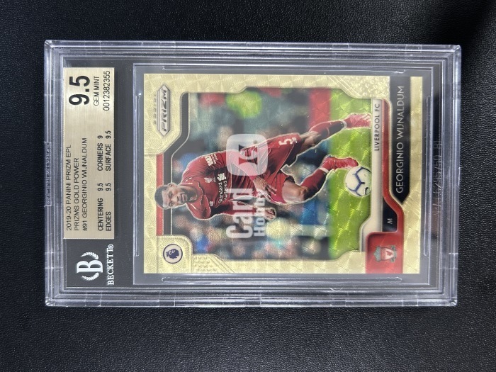 2019-20 Panini Prizm Georginio Wijnaldum 足球 乔尔吉尼奥 维纳尔杜姆 英超 EPL 爆金折 2/5编 分母同背 利物浦 BGS9.5 5.31-LT-Z249