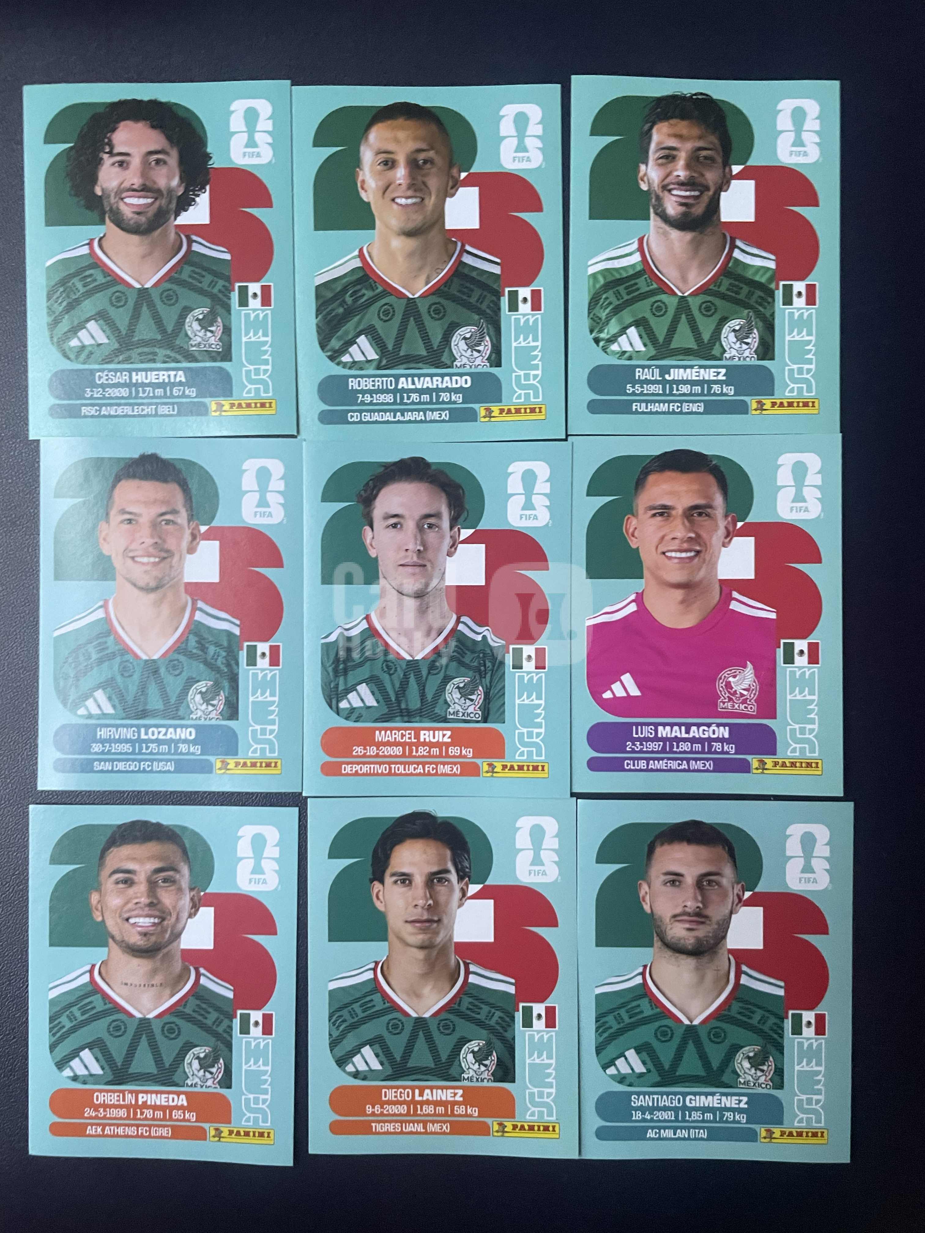 Lot世界杯贴纸打包 墨西哥 🇲🇽 MEX 希门内斯 带队 不重复 详情看图 卡品不保仅合并当天 飞天