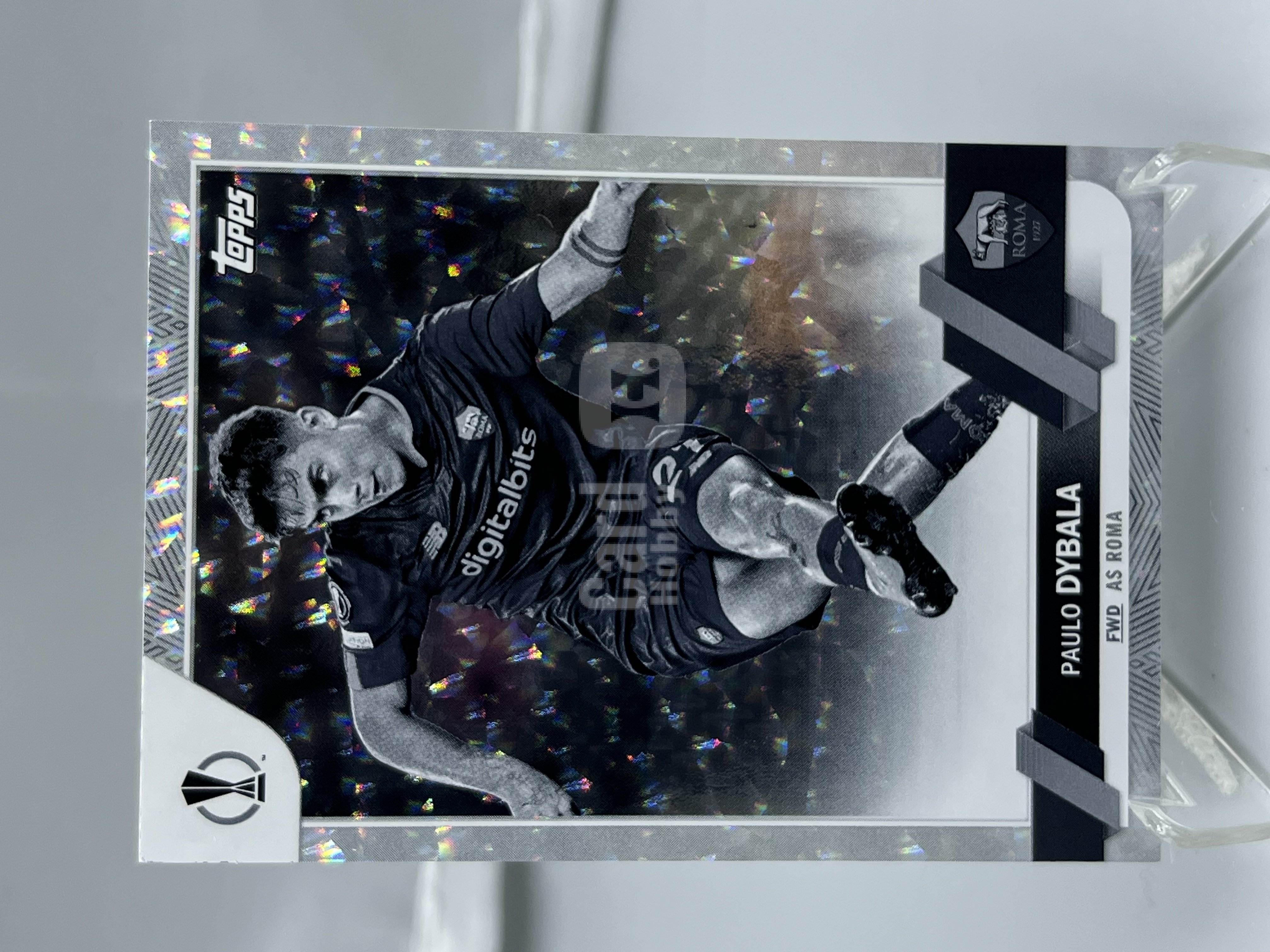 2023 Topps UCC Paulo Dybala 欧冠欧战 罗马 迪巴拉 009/150编 黑白点点折 碎花折 黑白折 阿根廷 瑕疵如图【暴富 三哥】183