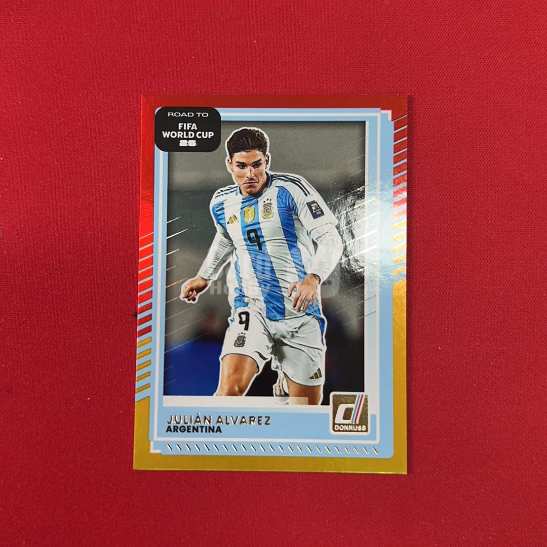 【四喜代拍】2025-26 Panini Donruss 世界杯 杜蕾斯 Julian Alvarez 阿根廷 阿尔瓦雷斯 小蜘蛛 1三色折特卡 卡品如图(polo)