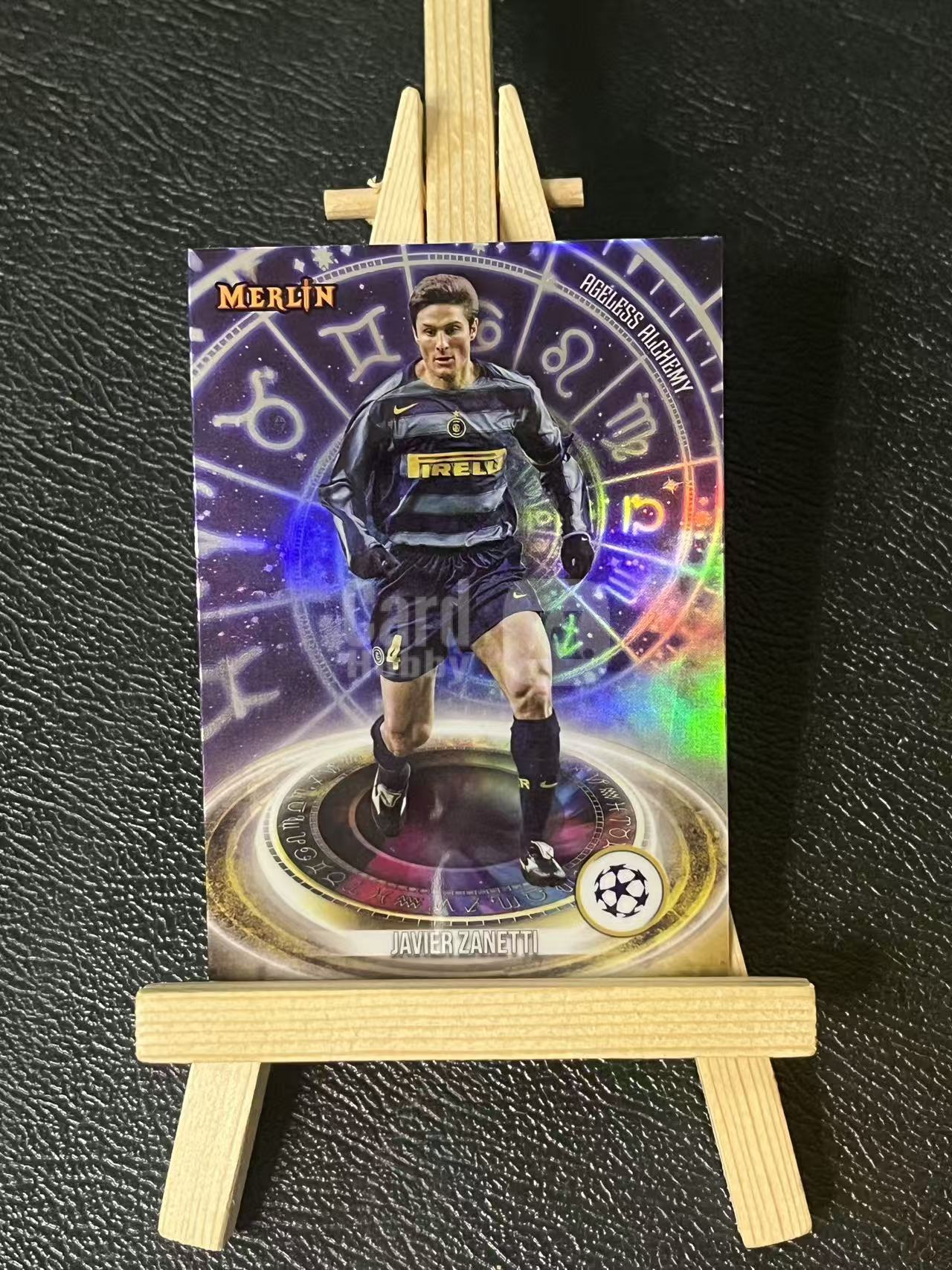 2024 Topps merlin javier zanetti 萨内蒂 国际米兰 特卡 欧冠 梅林 银折 实卡精美 卡品如图 LZ5