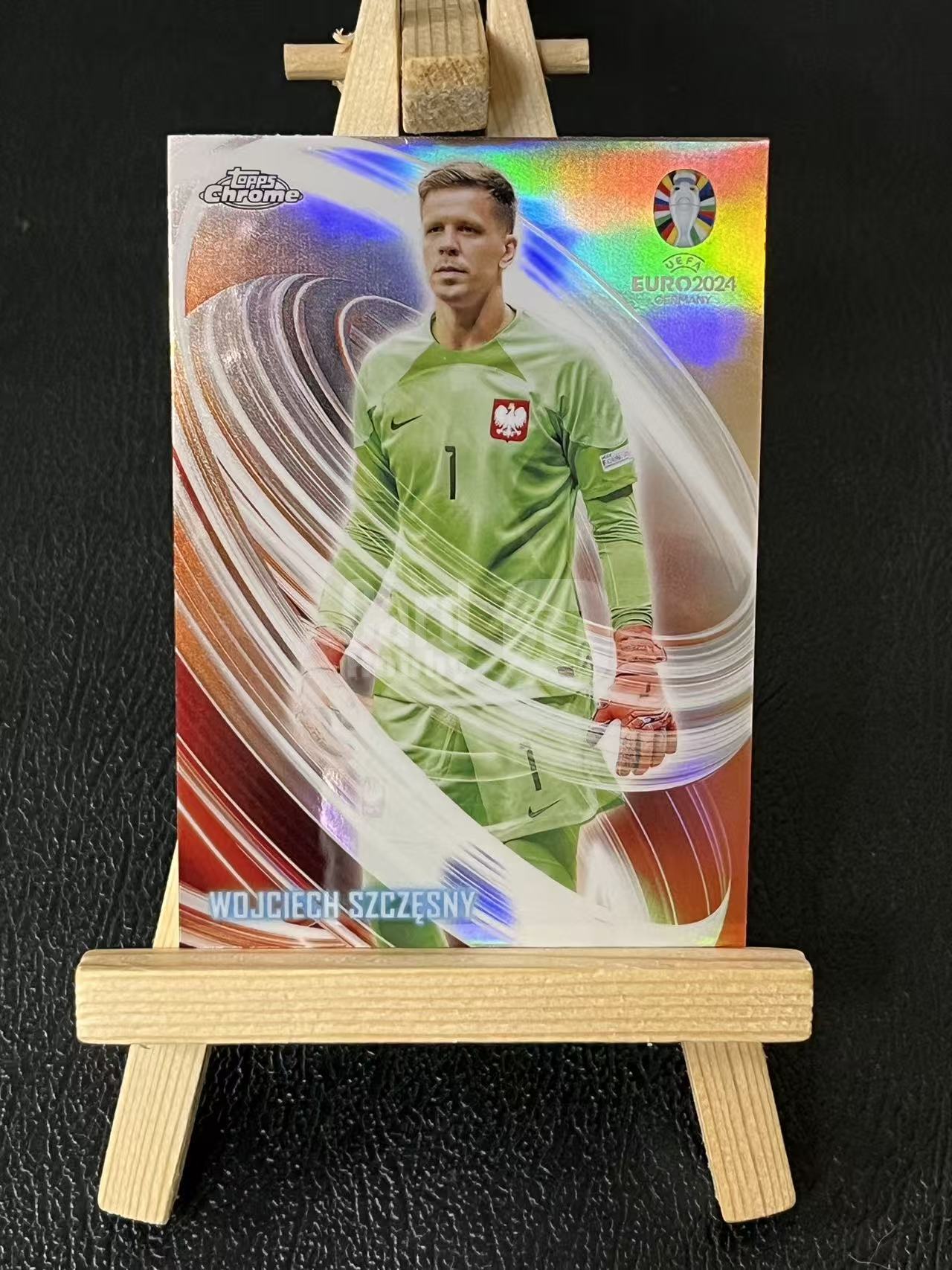2024 Topps Chrome Wojciech Szczesny 什琴斯尼 特卡 波兰 银折 欧洲杯 实卡精美 卡品如图 LA-1