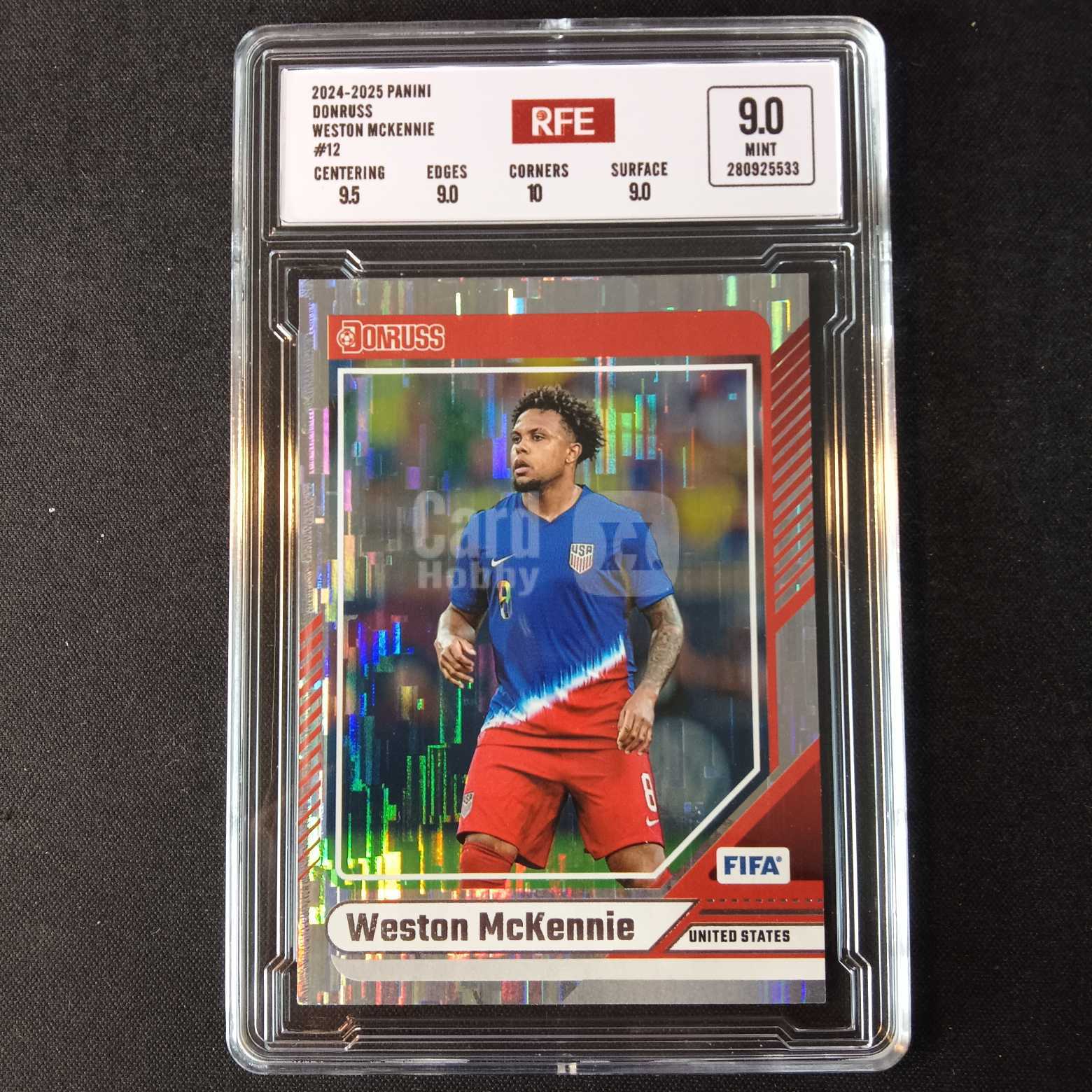 2024-25 Panini Donruss 麦肯尼 评级卡 美国 折射 实卡精美稀有 品质保障 投资收藏必备 保值回购 详情见说明 【蓝色星球】