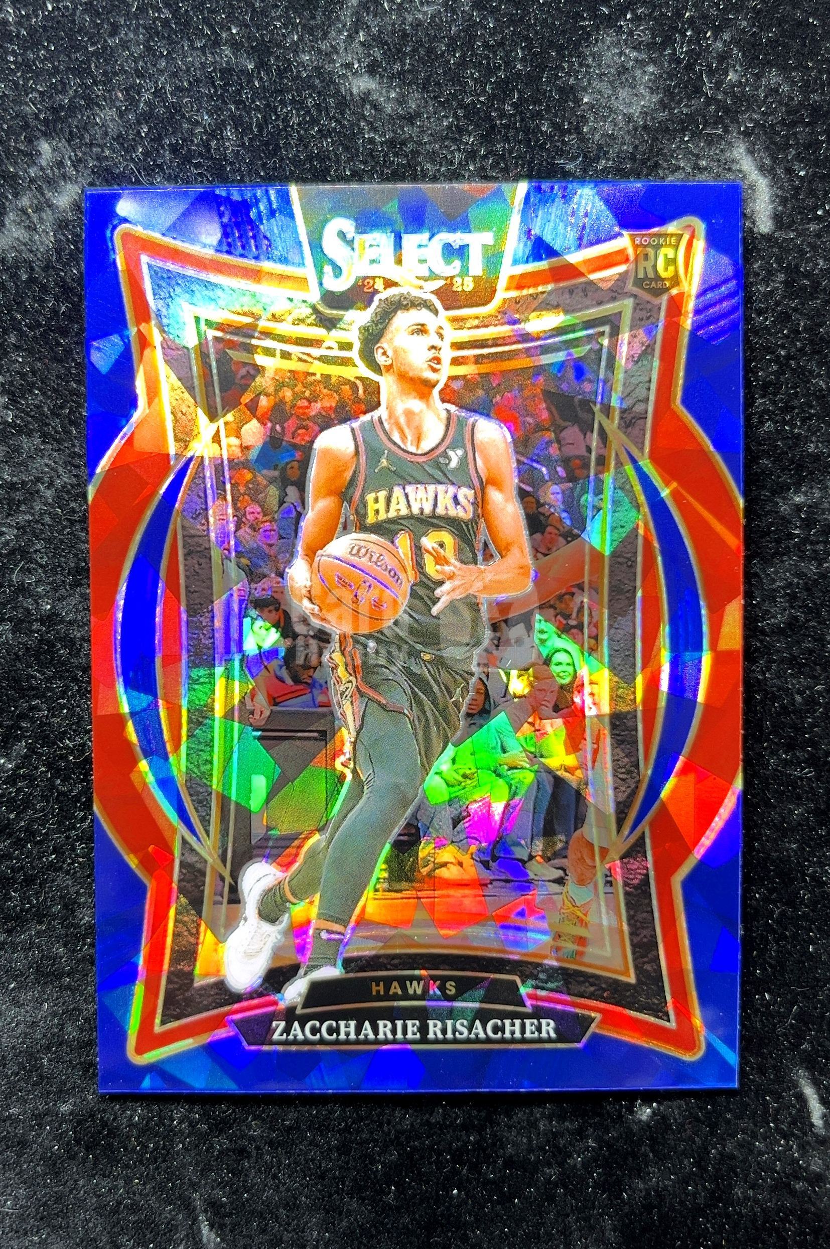【小白1%代卖】2024 Panini Select Prizm Zaccharie Risacher 扎卡里·里斯彻 蓝碎冰折 折射 新秀 RC 卡品如图 高价值 #86 Atlanta 0702