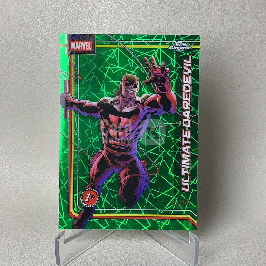 2026 Topps Marvel (MCU) Comics Chrome 漫威TC Ultimate Daredevil 终极宇宙·夜魔侠 44/99编 绿镭射折 激光折 品相如图 凑套必备 Yuc