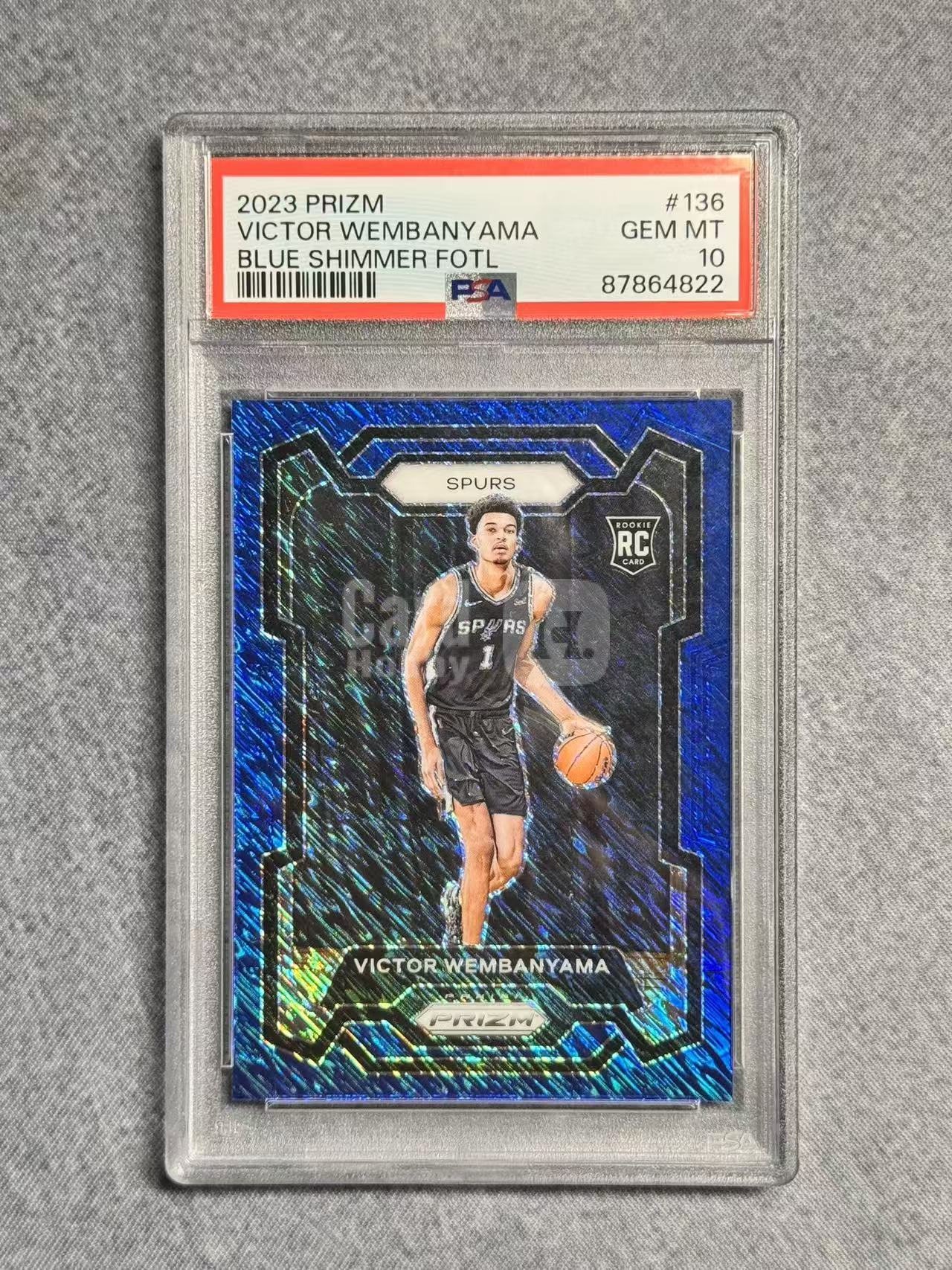 2023 Panini Donruss Victor Wembanyama RC 【悟吉塔代拍】PZ 马刺 状元新秀 维克托 文班亚马 斑马 蓝Shimmer折BASE 29/35编 PSA10 老炮