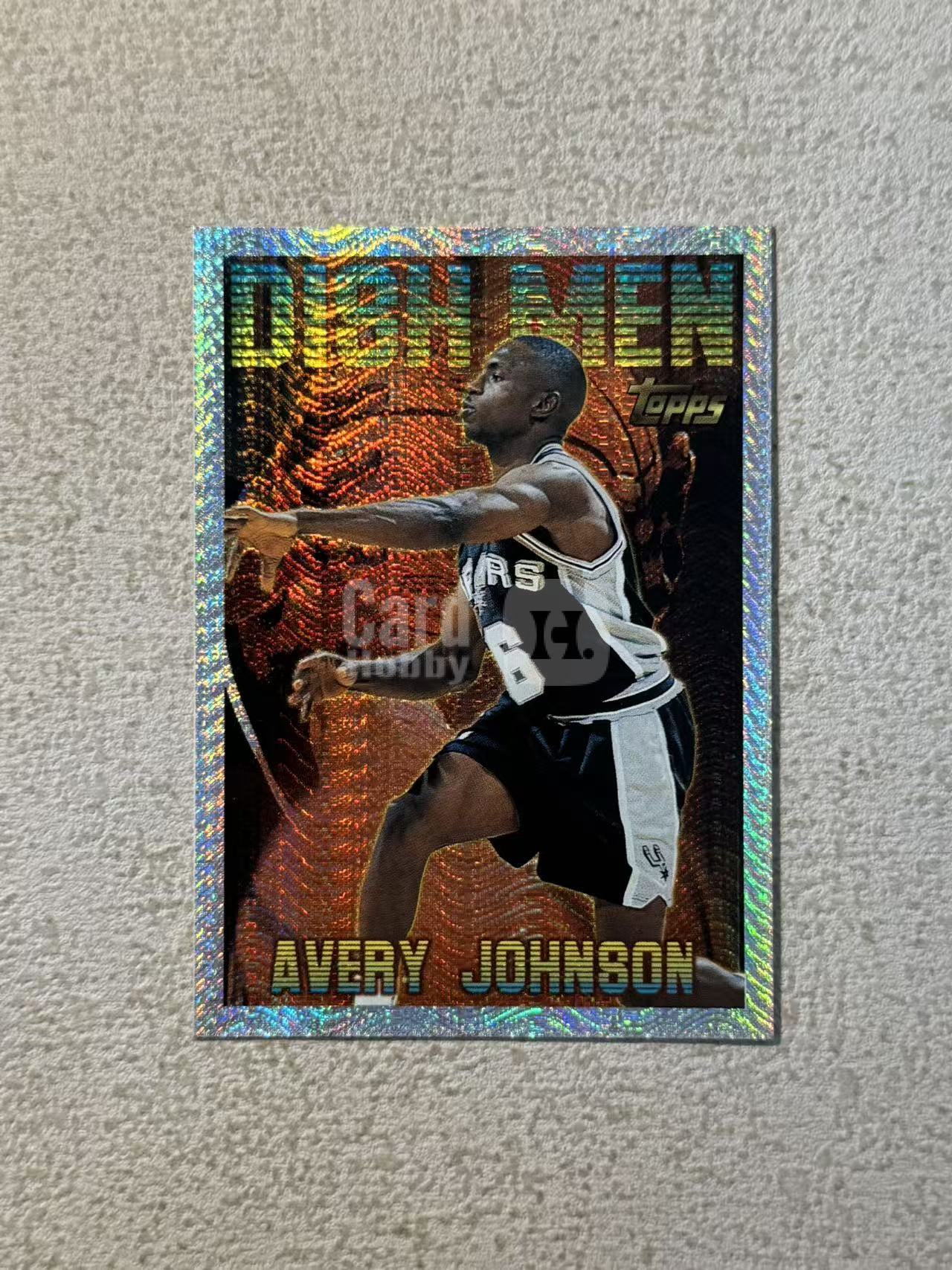 1996 Topps Topps Avery Johnson 马刺 名宿 艾弗里 约翰逊 小将军 大比例 复古特卡 折射 闪版 sp 经典选图 收藏必备