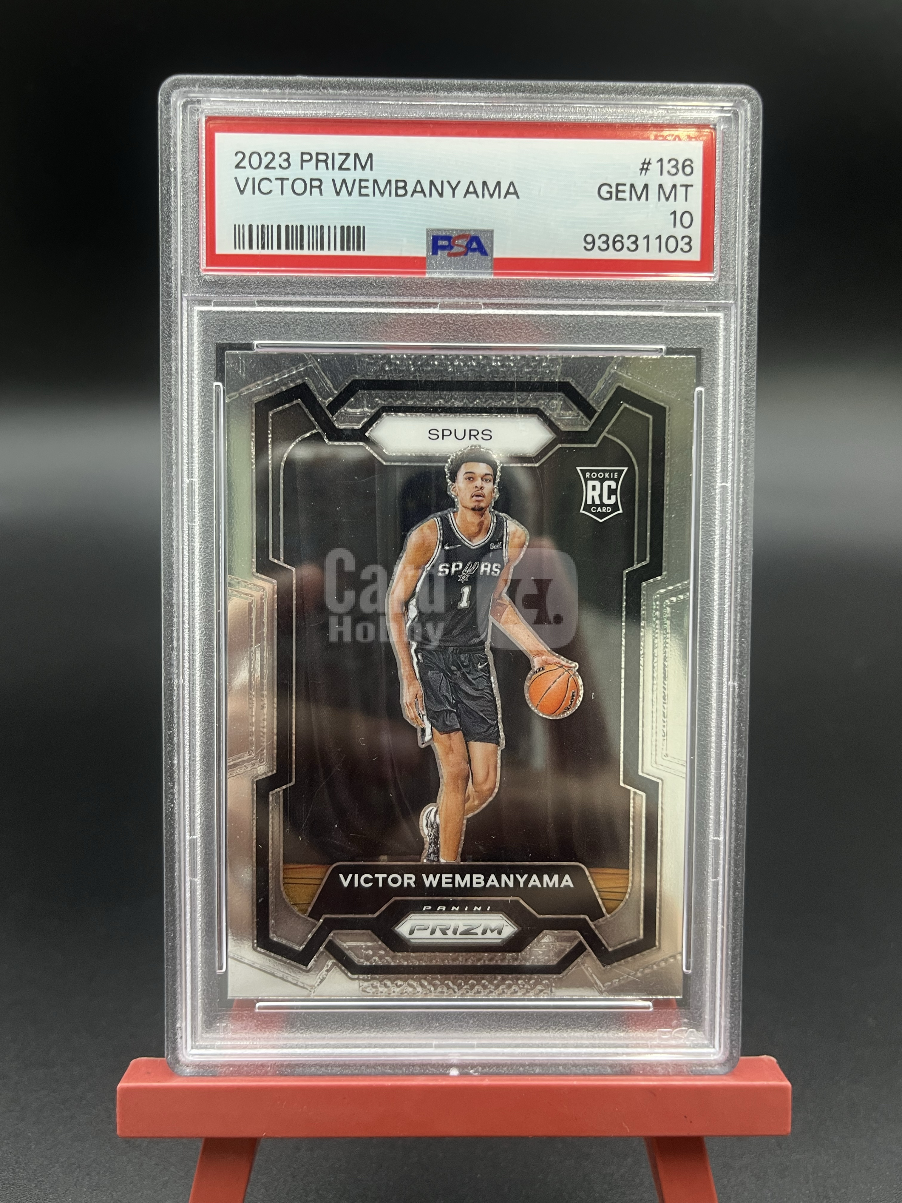 【西子拍卖】2023-24 Panini Prizm PZ Victor Wembanyama 新秀RC 维克托 文班亚马 马刺 正Base PSA10分评级卡 完美卡品 XZ03