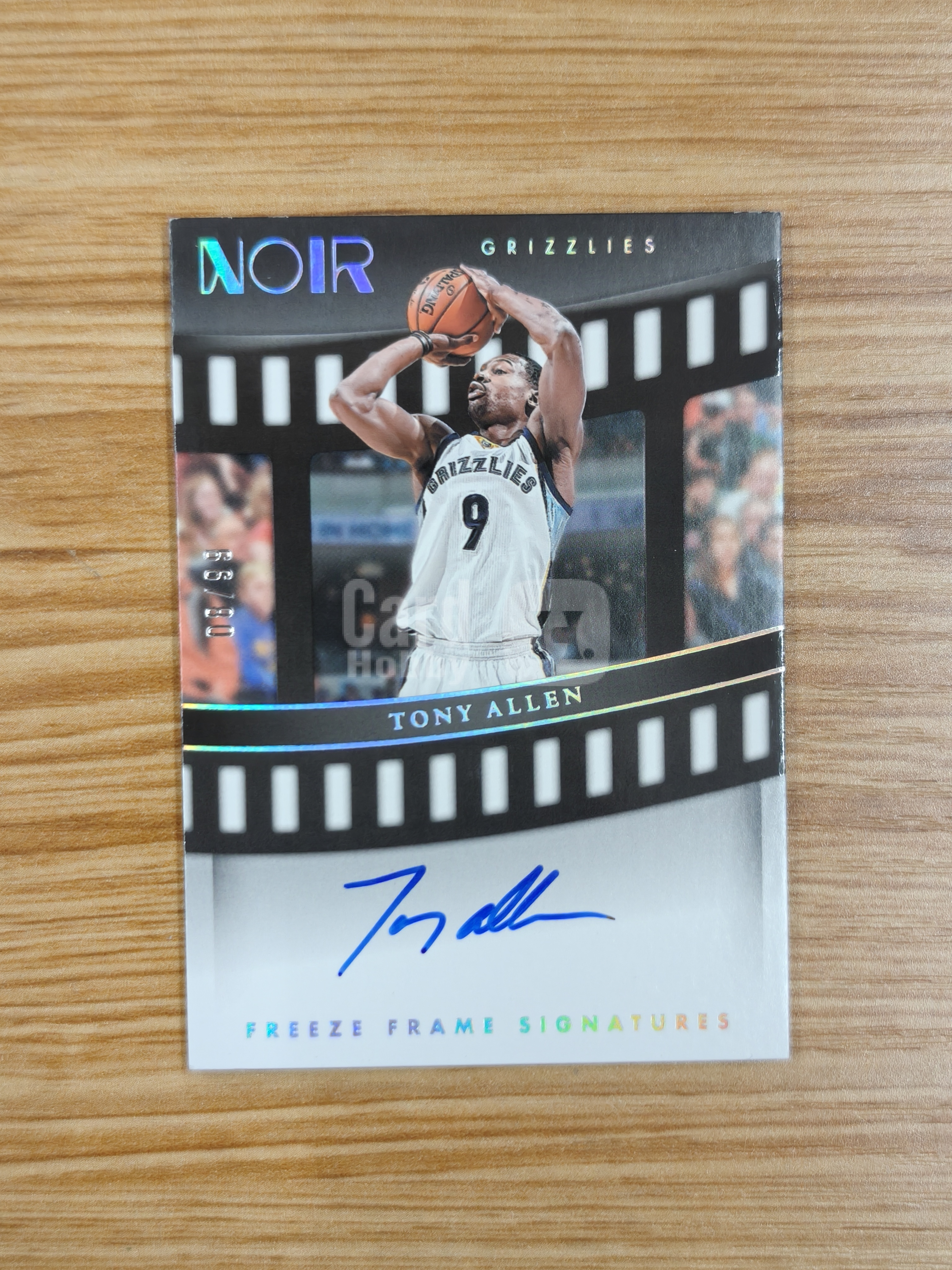 2022-23 Panini Noir Tony Allen 托尼 阿伦 灰熊名宿 最佳防守阵容 科比杀手 99编 高端诺尔 卡签 签字 墨迹佳 加索尔兰多夫康利队友 专收必备 莫兰特