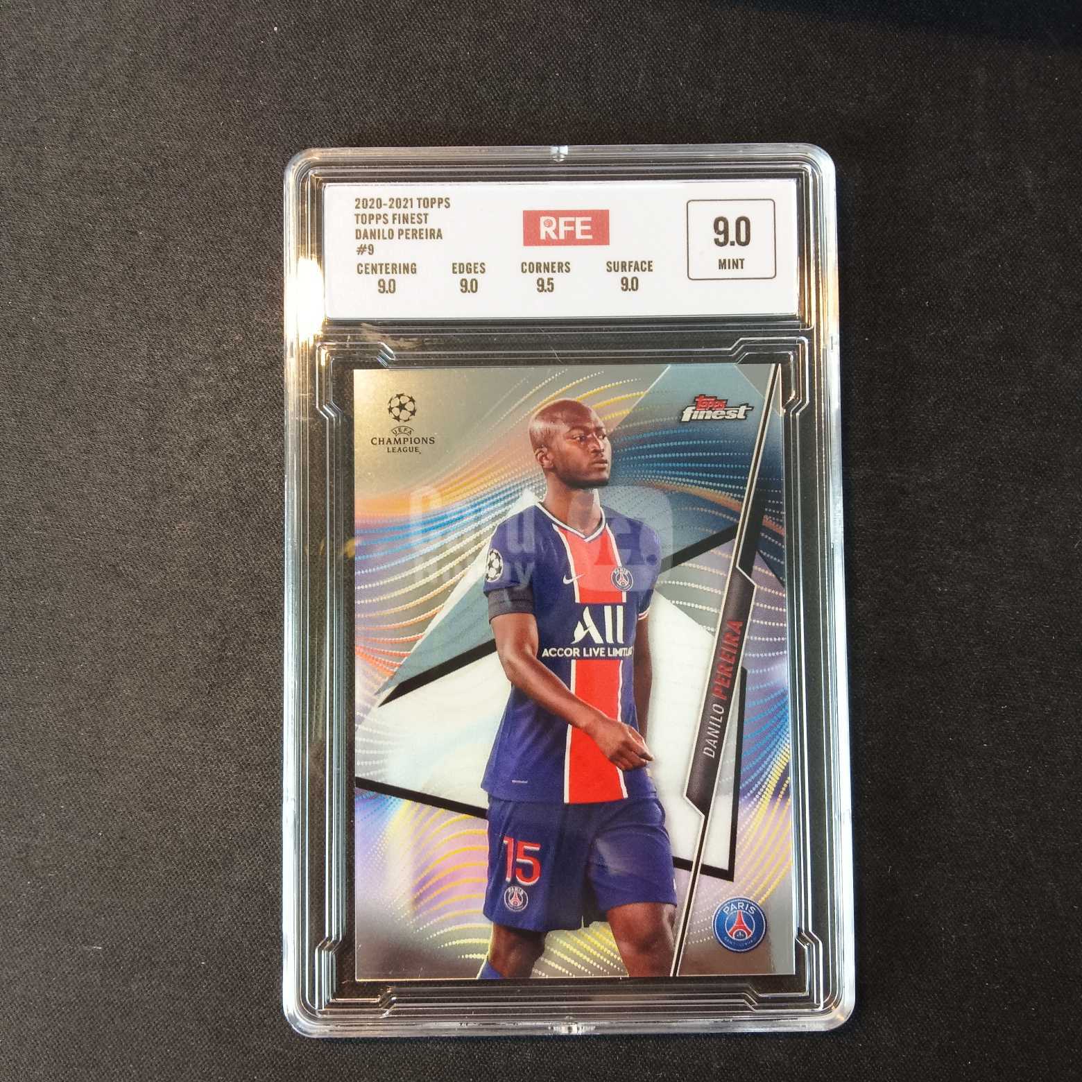 2020-21 Topps Finest 达尼洛 佩雷拉 评级卡 大巴黎 实卡精美稀有 品质保障 投资收藏必备 保值回购 详情见说明 【蓝色星球】