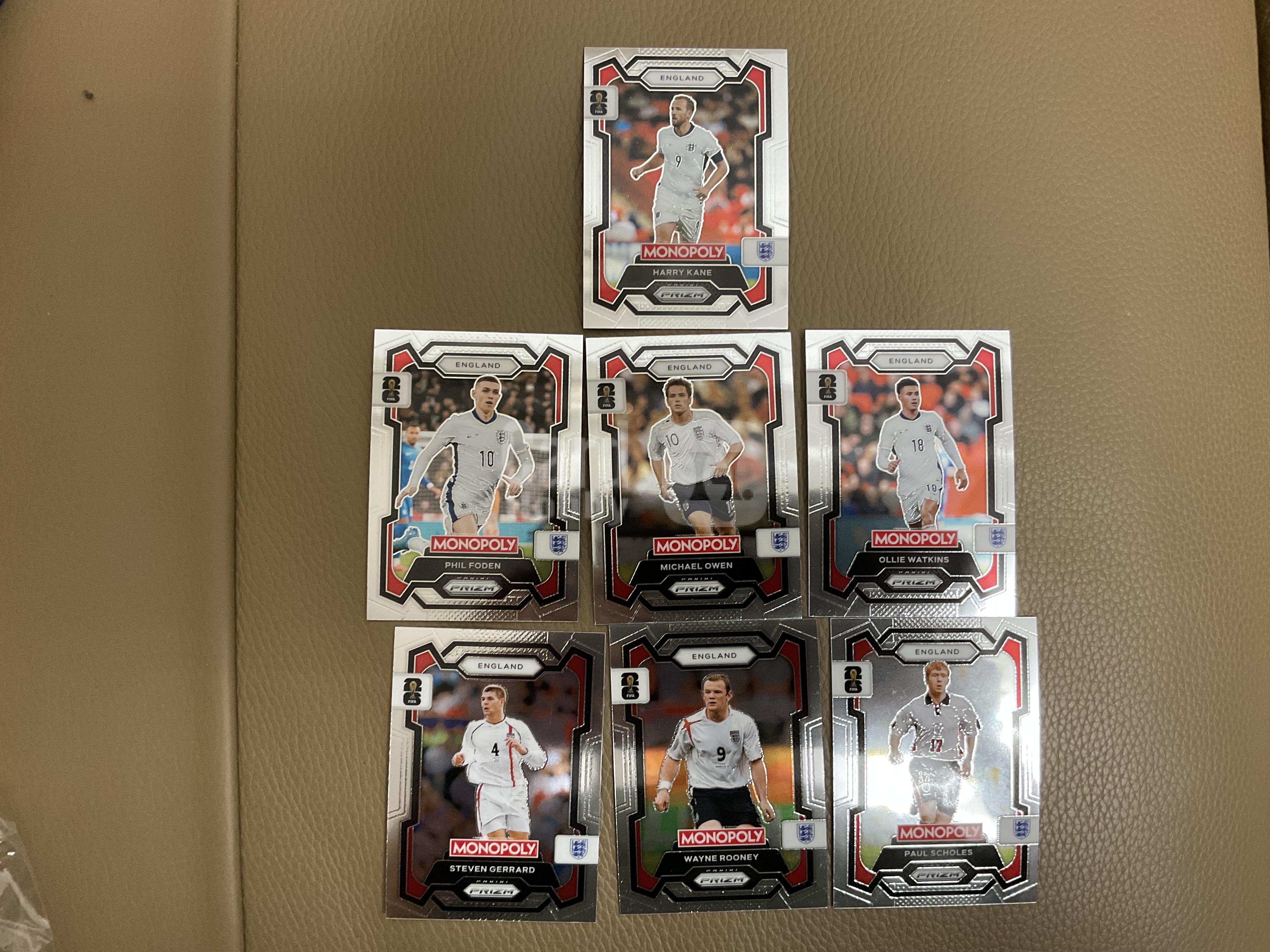 2026 Panini Prizm Monopoly Wayne Rooney #16 美加墨世界杯 大富翁 英格兰 世界杯 PZ 一组打包7张