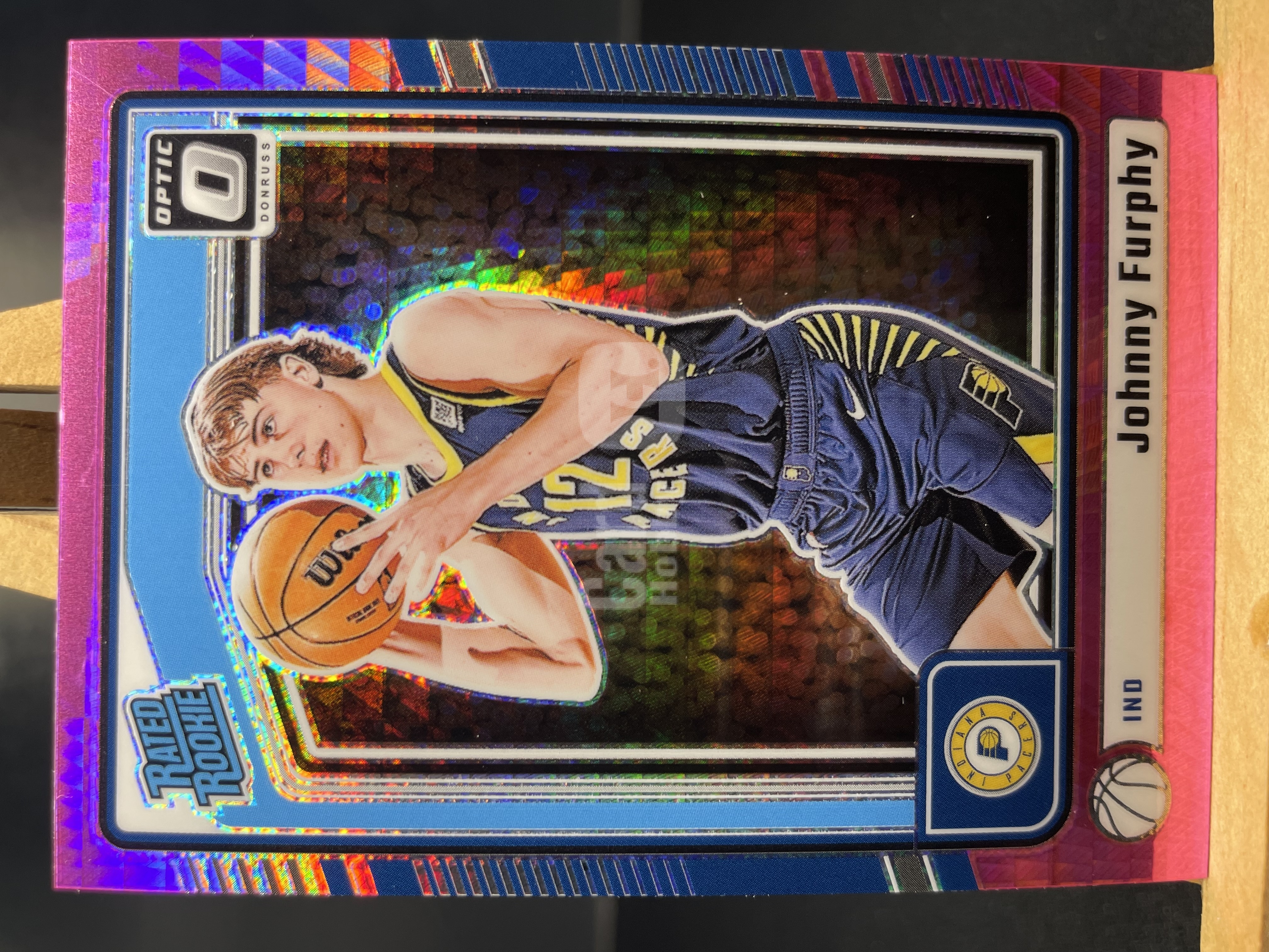 ( C7 ) 2024-25 PANINI OPTIC  粉Hyper折 新秀RC ‌ 约翰尼 弗菲 步行者   近期大热球星 收藏必备  卡品如图 ! ! !