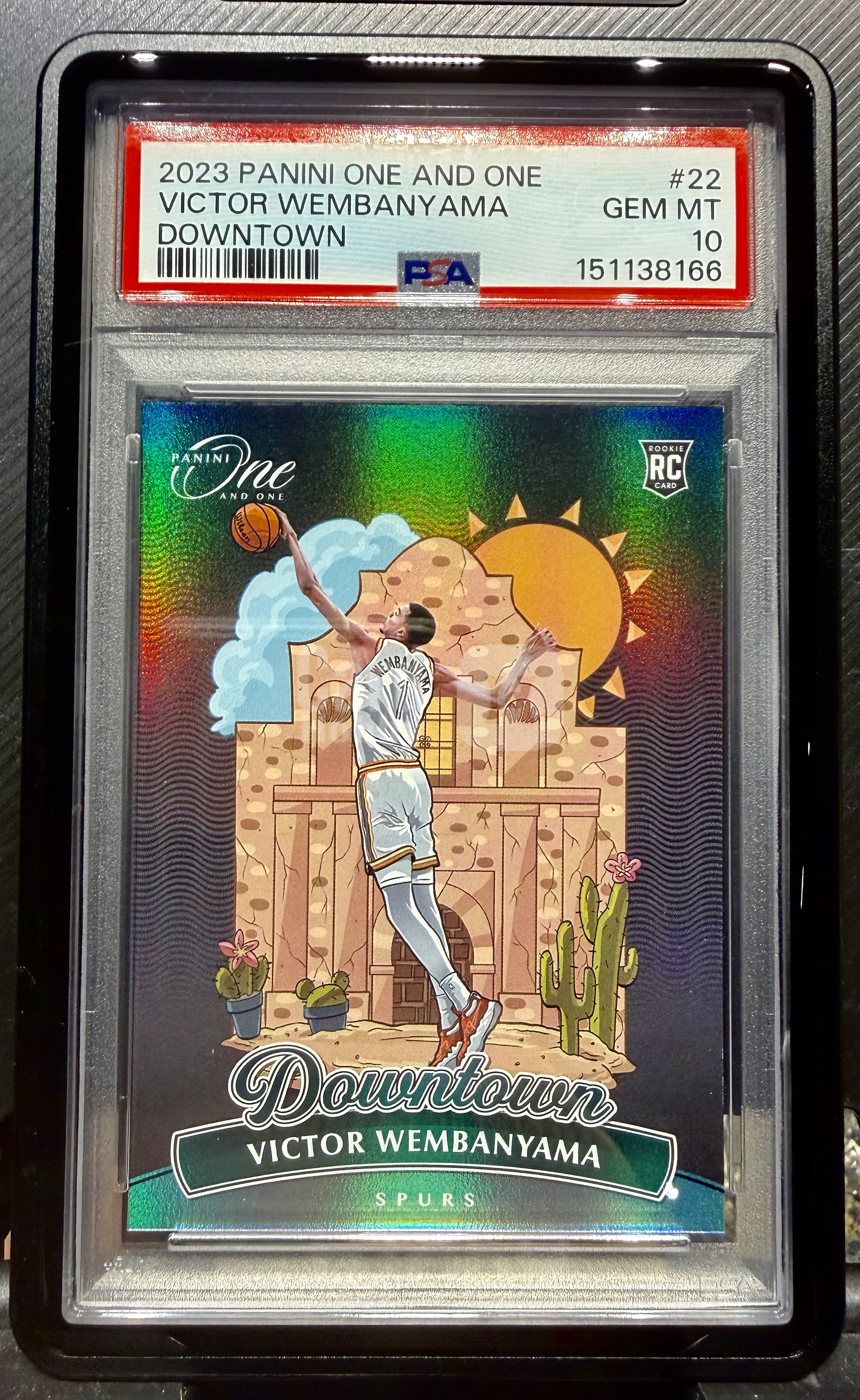 2023 Panini ONE AND ONE DOWNTOWN Victor Wembanyama RC #22 PSA10 马刺 维克托 文班亚马 新秀 ssp hit 大比例 折射 联盟门面