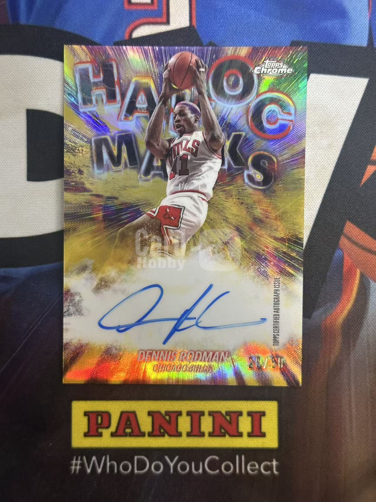 2026 Topps Chrome Dennis Rodman 【小猪包代卖】公牛 50编 正金折 罗德曼 签字 卡签 HAVOC MARKS 浩劫签 Update
