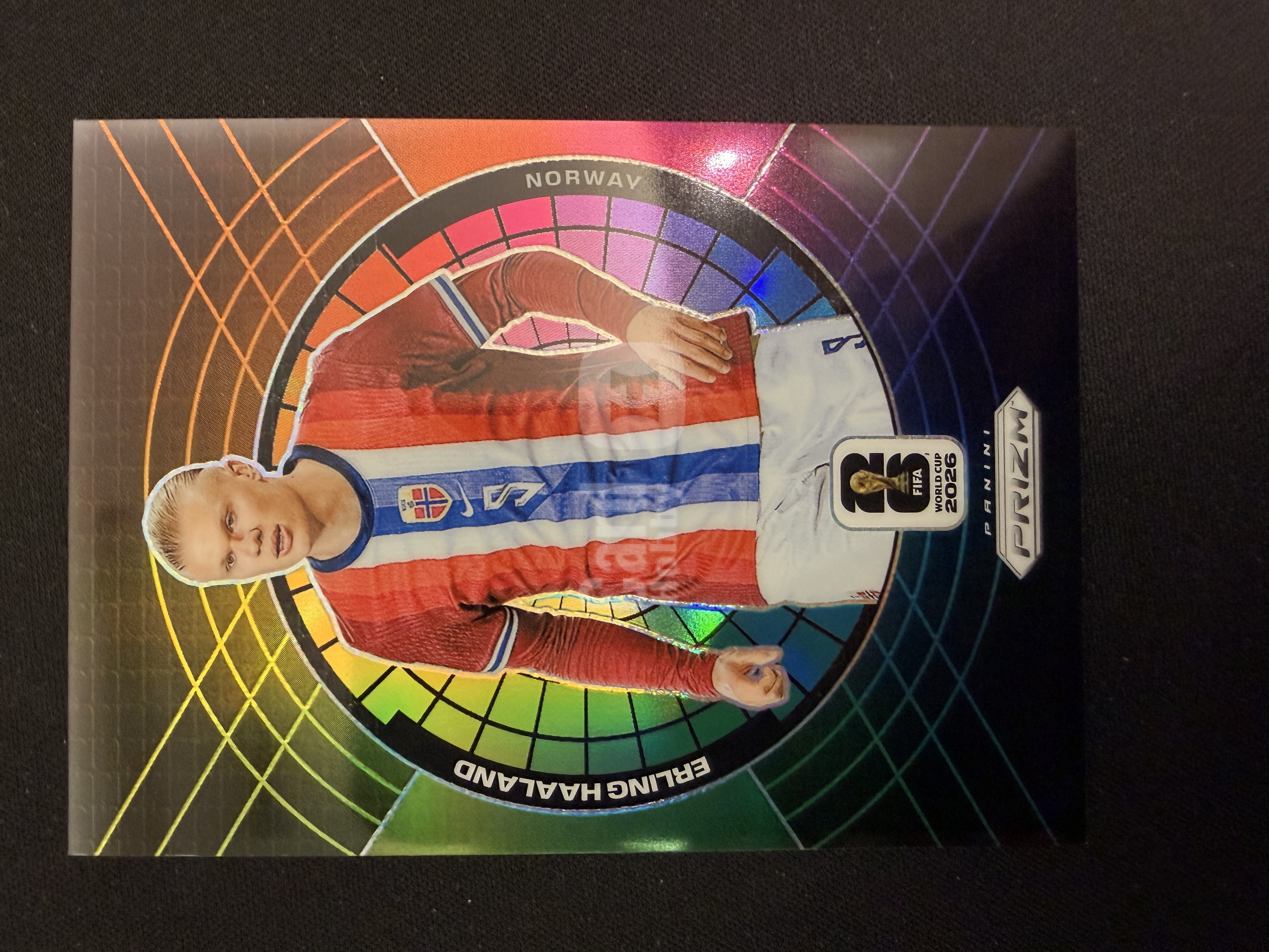 2026 Panini World Cup Prizm Erling Haaland FIFA 世界杯 挪威 哈兰德 Color Wheel 彩轮特卡 大比例 折射 瑕疵如图 - Yin