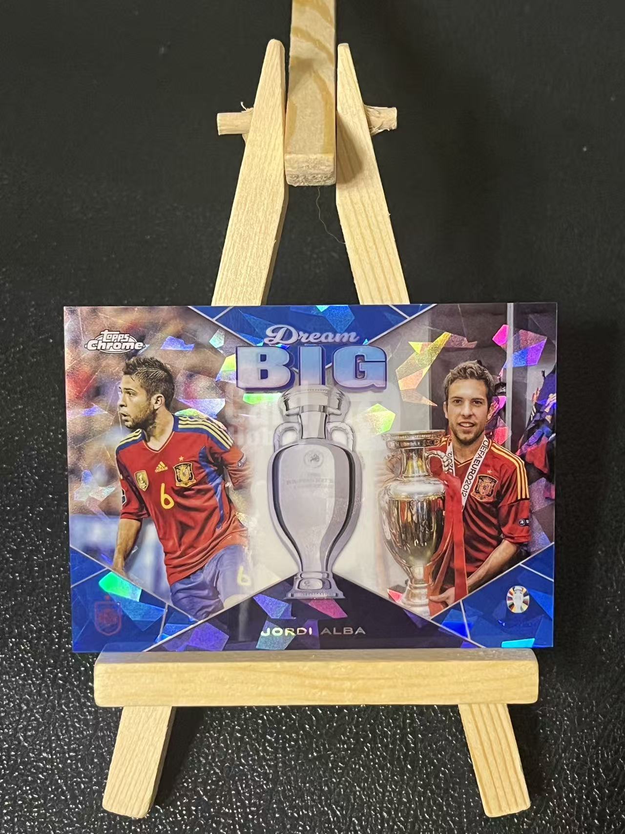 2024 Topps Chrome Jordi Alba 阿尔巴 特卡 西班牙 欧洲杯 蓝宝石 银折 实卡精美 卡品如图 L15