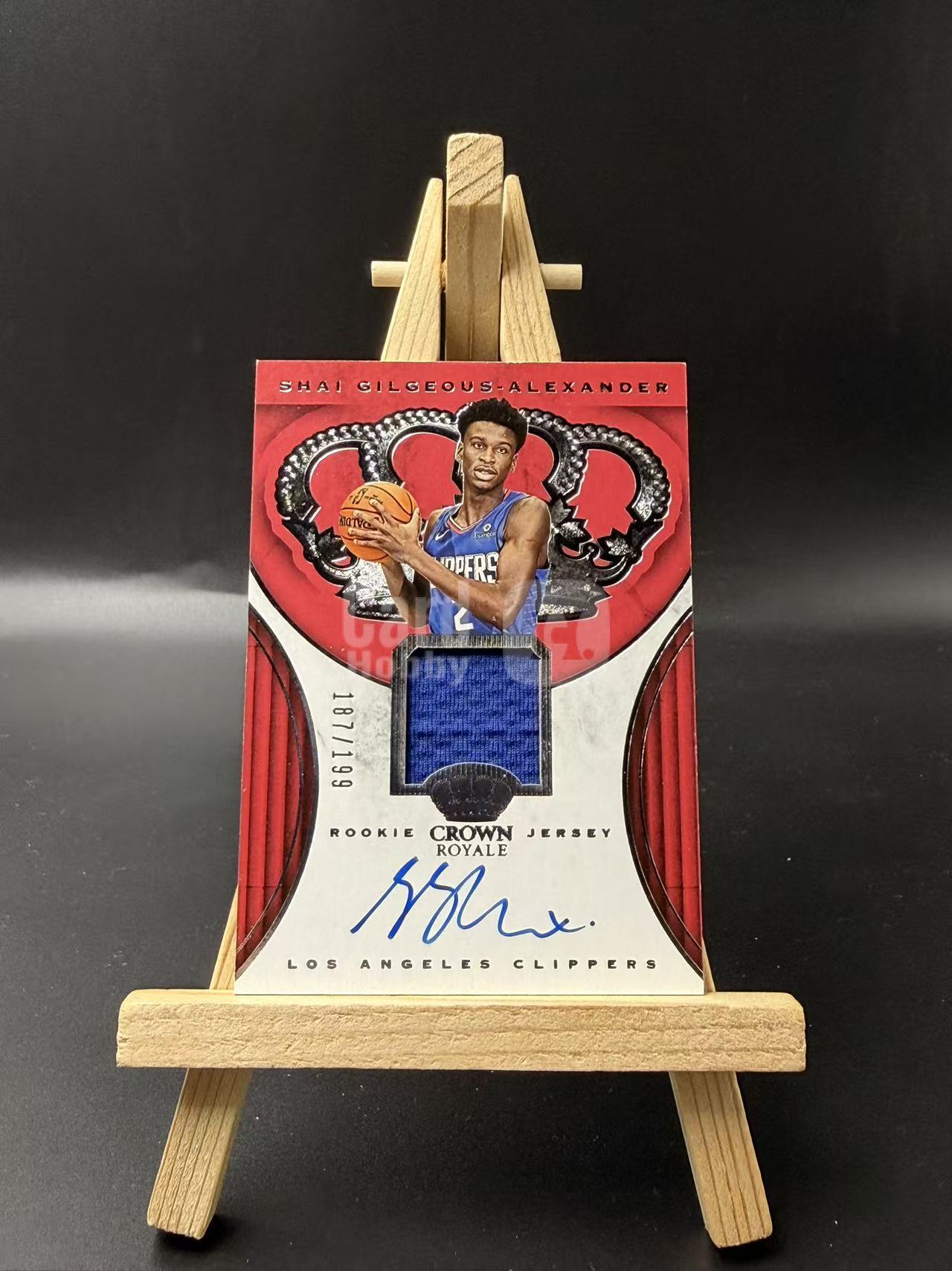 2018-19 Panini Crown Royale Alexander RC 【YT拍卖 】亚历山大 SGA shai 快船 皇冠 物料 卡签 签字 新秀 187/199编~闪电h