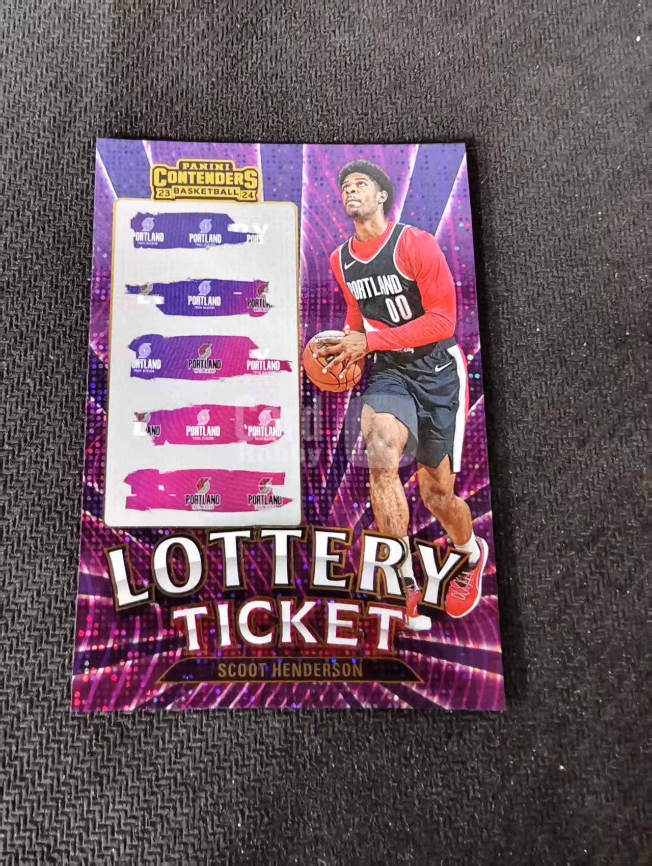 【可合并,不累计】2023-24 panini Contenders Scoot Henderson 球票 开拓者 亨德森 rc新秀 点点折 特卡 边角瑕疵 #3