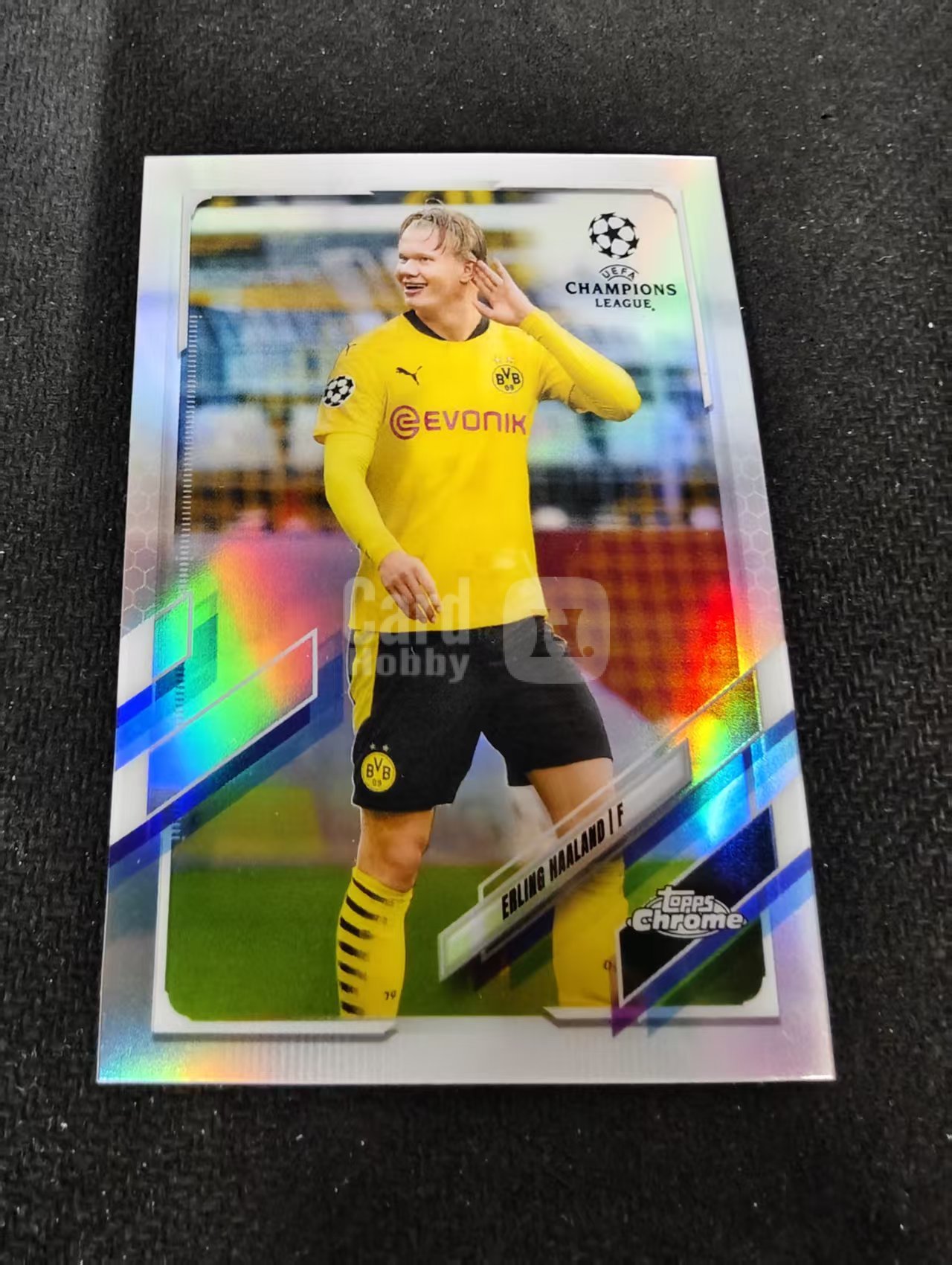 【可合并,不累计】2021 Topps Chrome Erling Haaland 哈兰德 挪威 曼城 多特蒙德 欧冠 银折 划痕 边角瑕疵 #49